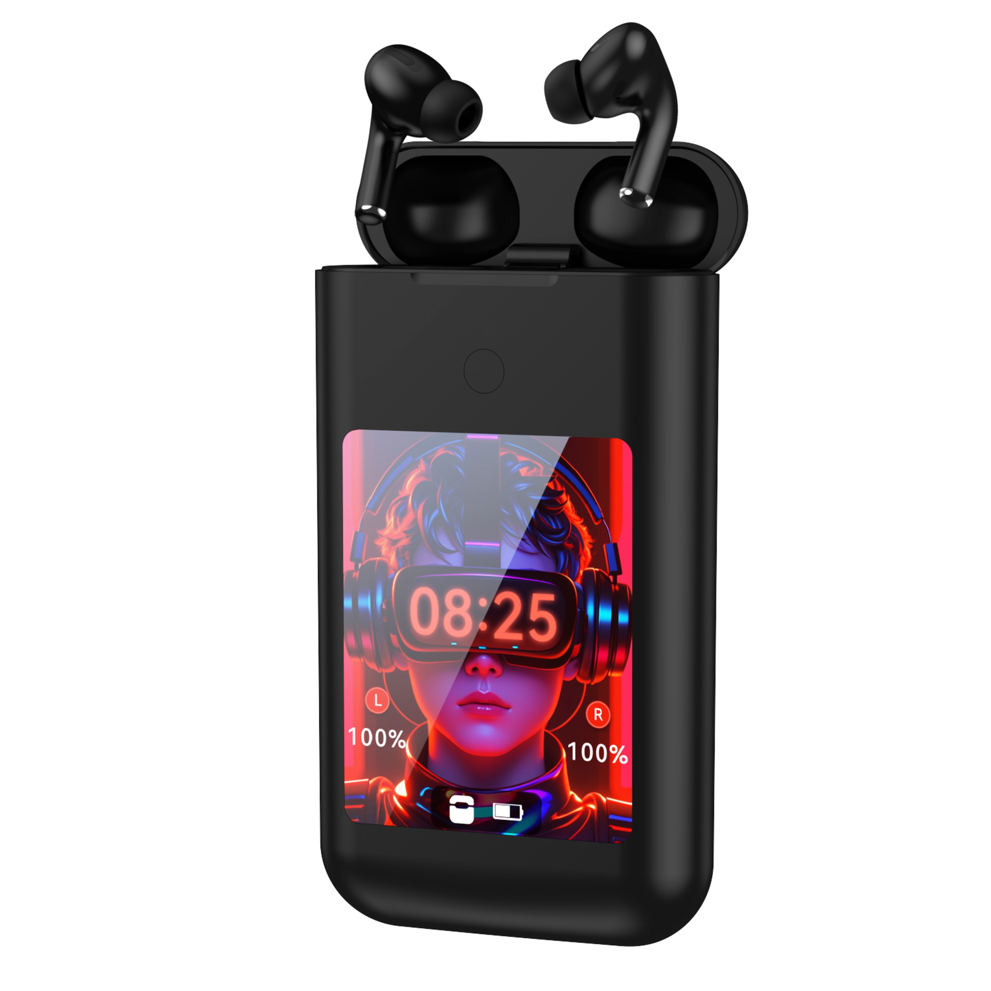 Wireless Earphone Charging Case With 28 Touch Screen Power Bank Multiple Function Bluetooth Headpho 7