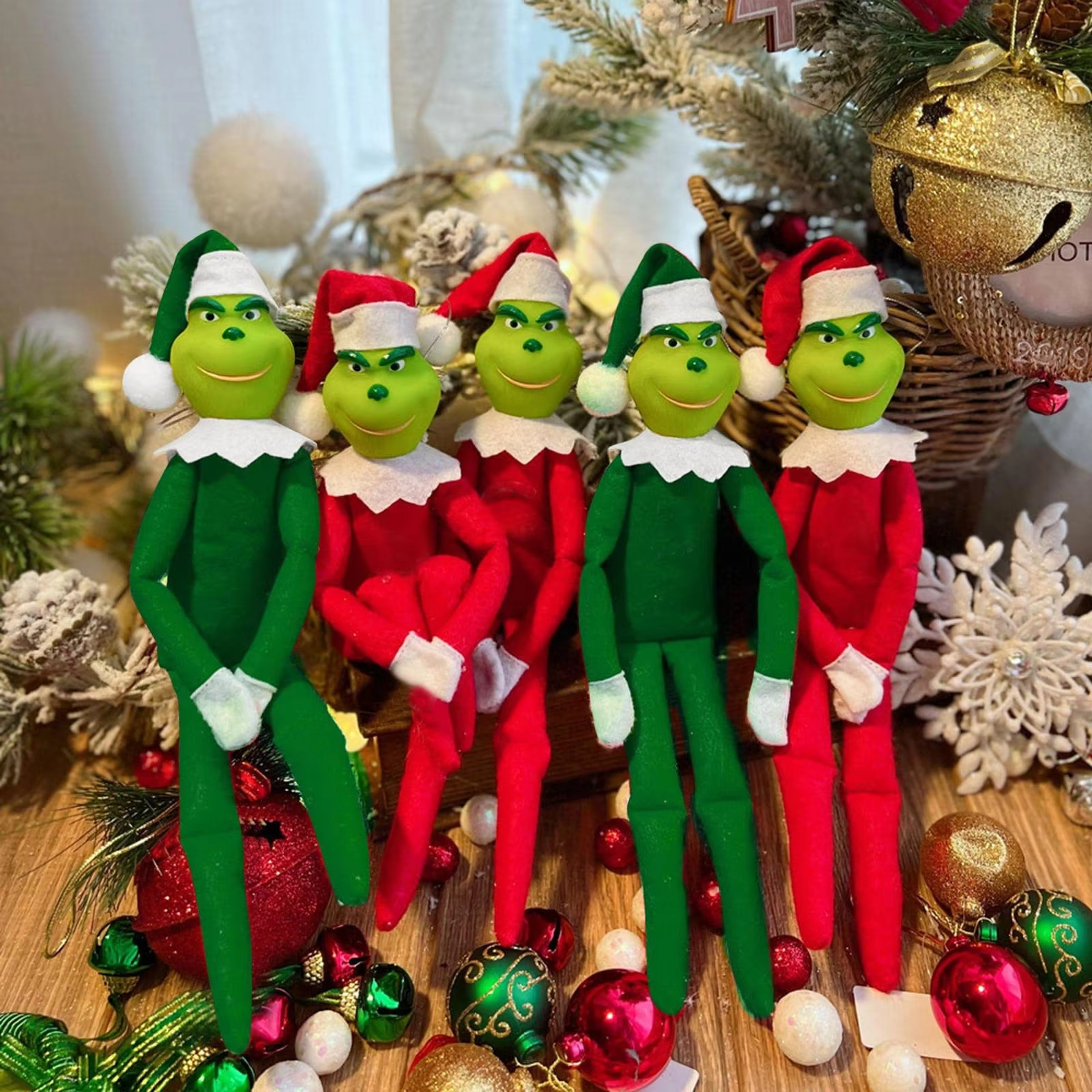 Xmas Decoration Craft Ornament, Christmas Elf Doll Anime Plush Toy, Figures Stocking Stuffer for Girl Boy – view 1