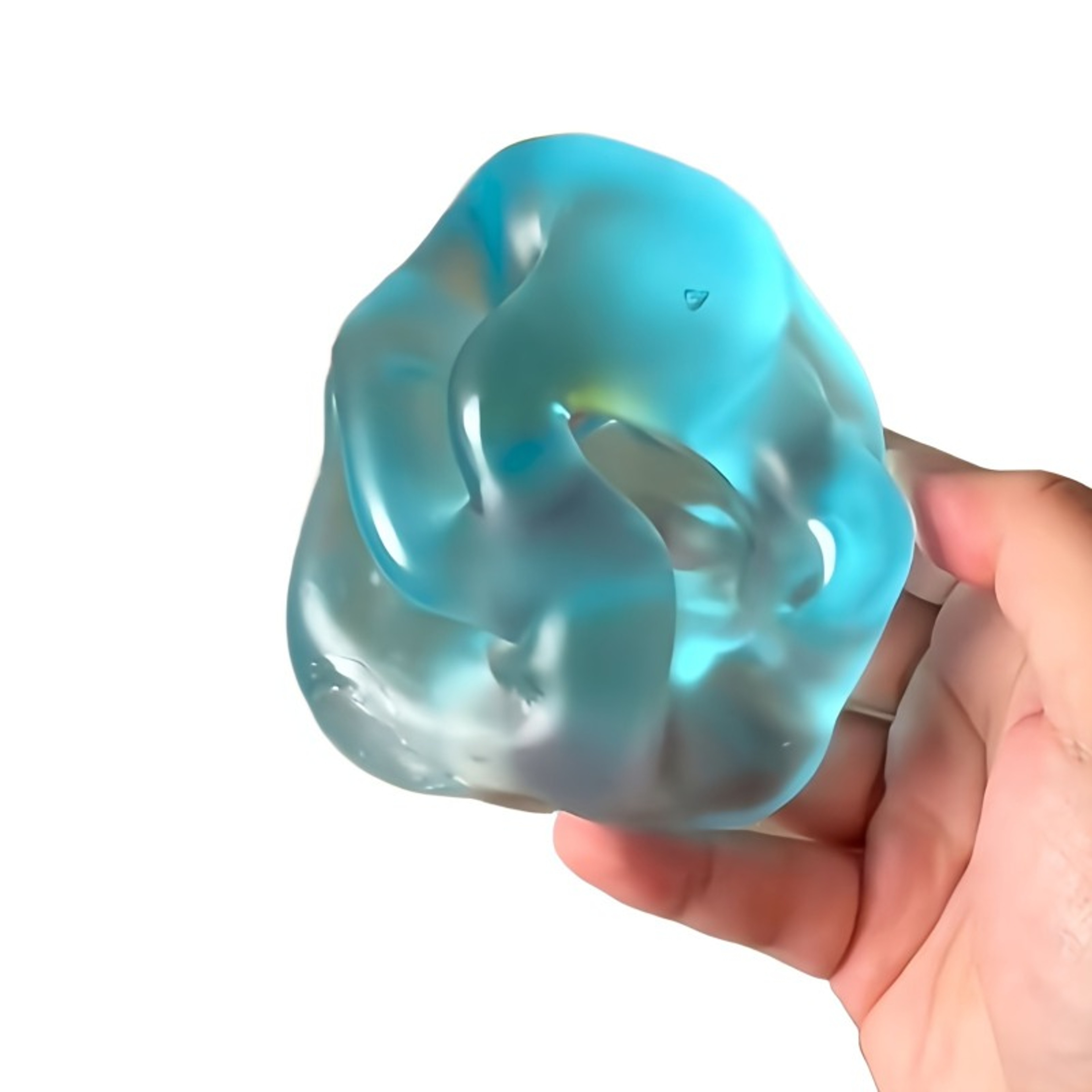 Soft Blue Maltose Squishy Toy Transparent Sensory Fidgets Anti Stress Slow Rebound Decompression To 3