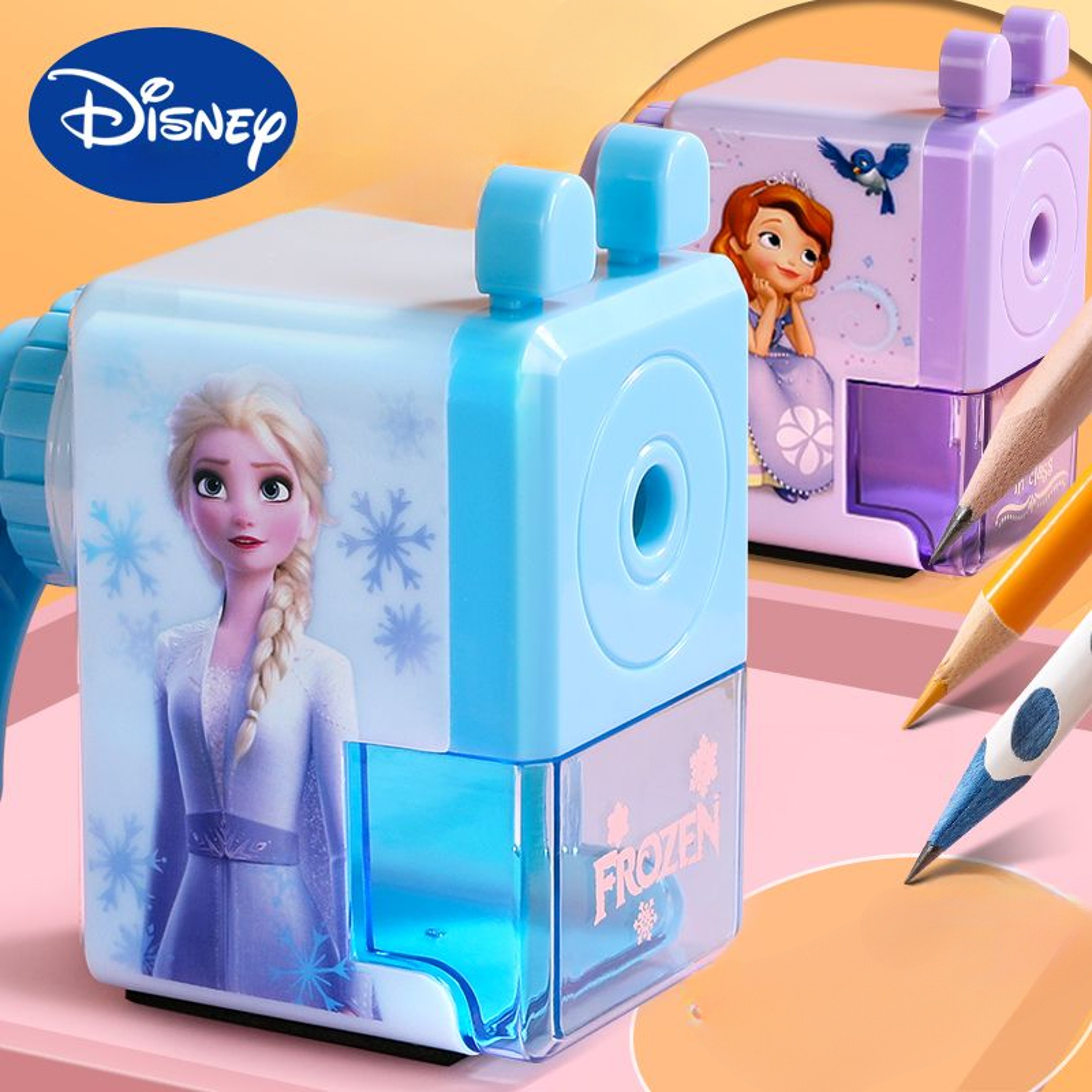Portable AntiWear Pencil Sharpener With Cute Disney Frozen Elsa Cartoon Design Ideal For Childrens  0