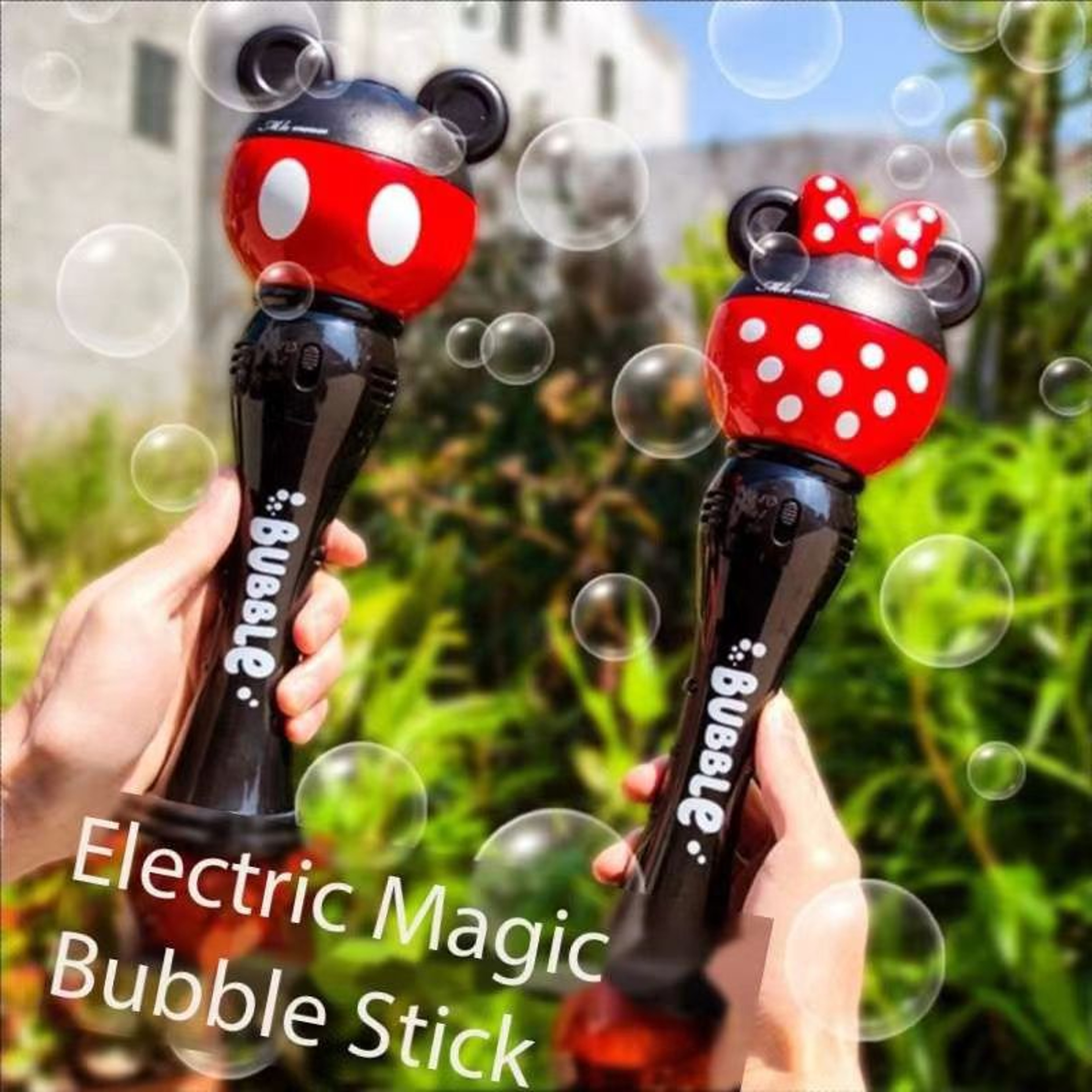 Mickey Mouse Bubble Machine, Minnie Electric Soap Bubbles, New Magic Stick Gift for Children – view 2