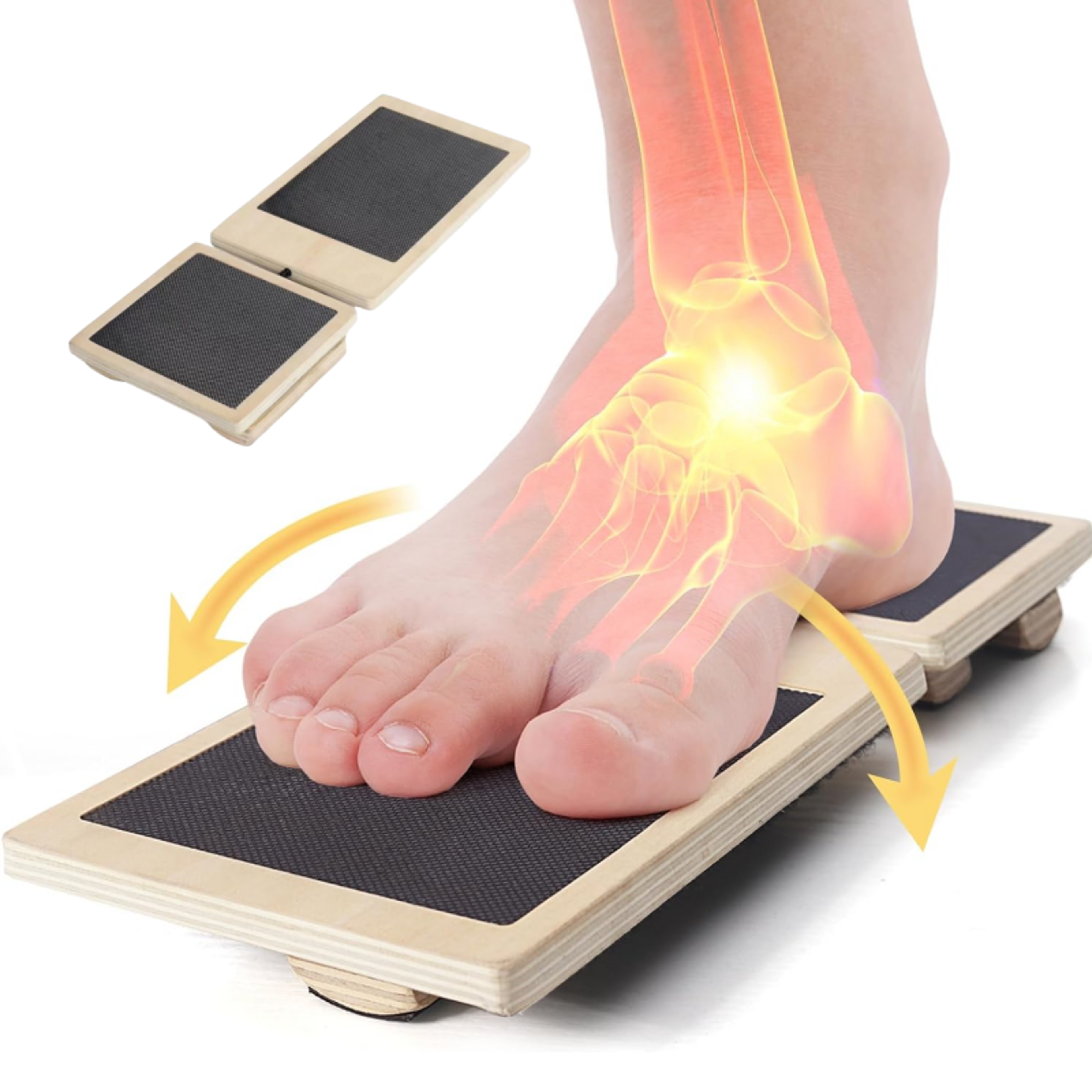 Wobble Board Physical Therapy Posture Corrector Single Foot Ankle Strengthener For Sprained Recover 0
