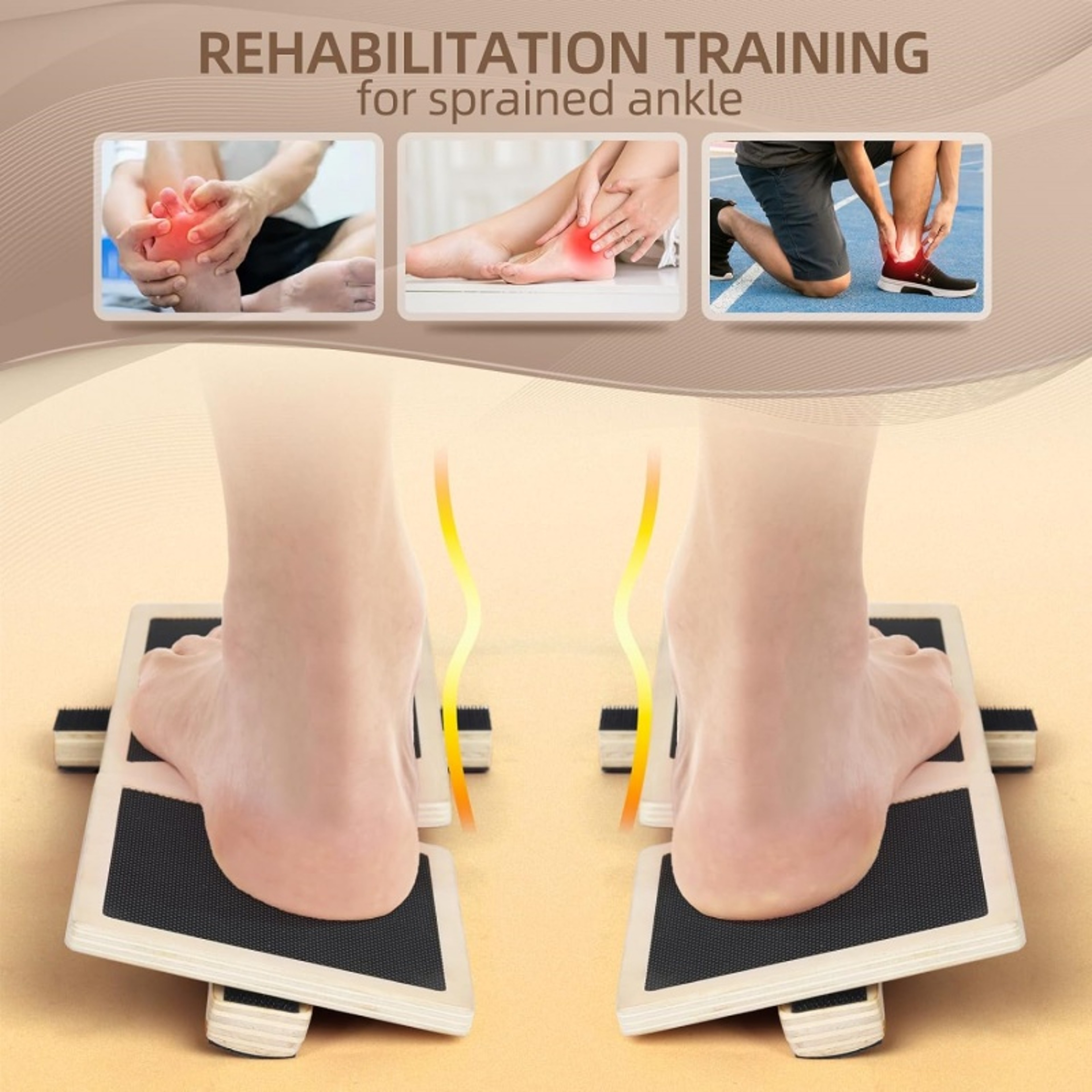 Wobble Board Physical Therapy Posture Corrector Single Foot Ankle Strengthener For Sprained Recover 2