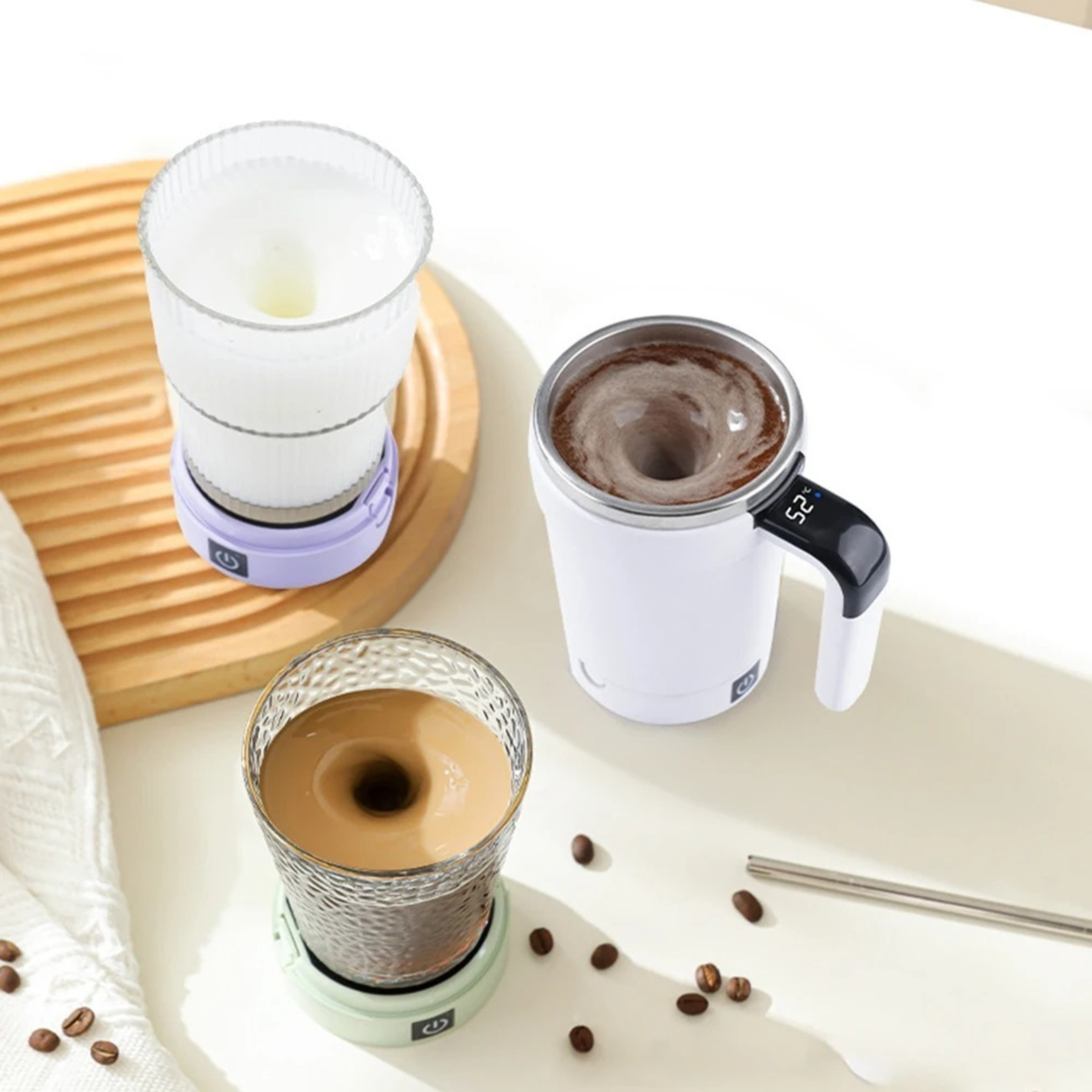 Electric Stirring Mugs Magnetic Tumbler Rechargeable Automatic Stirring Cup – view 5