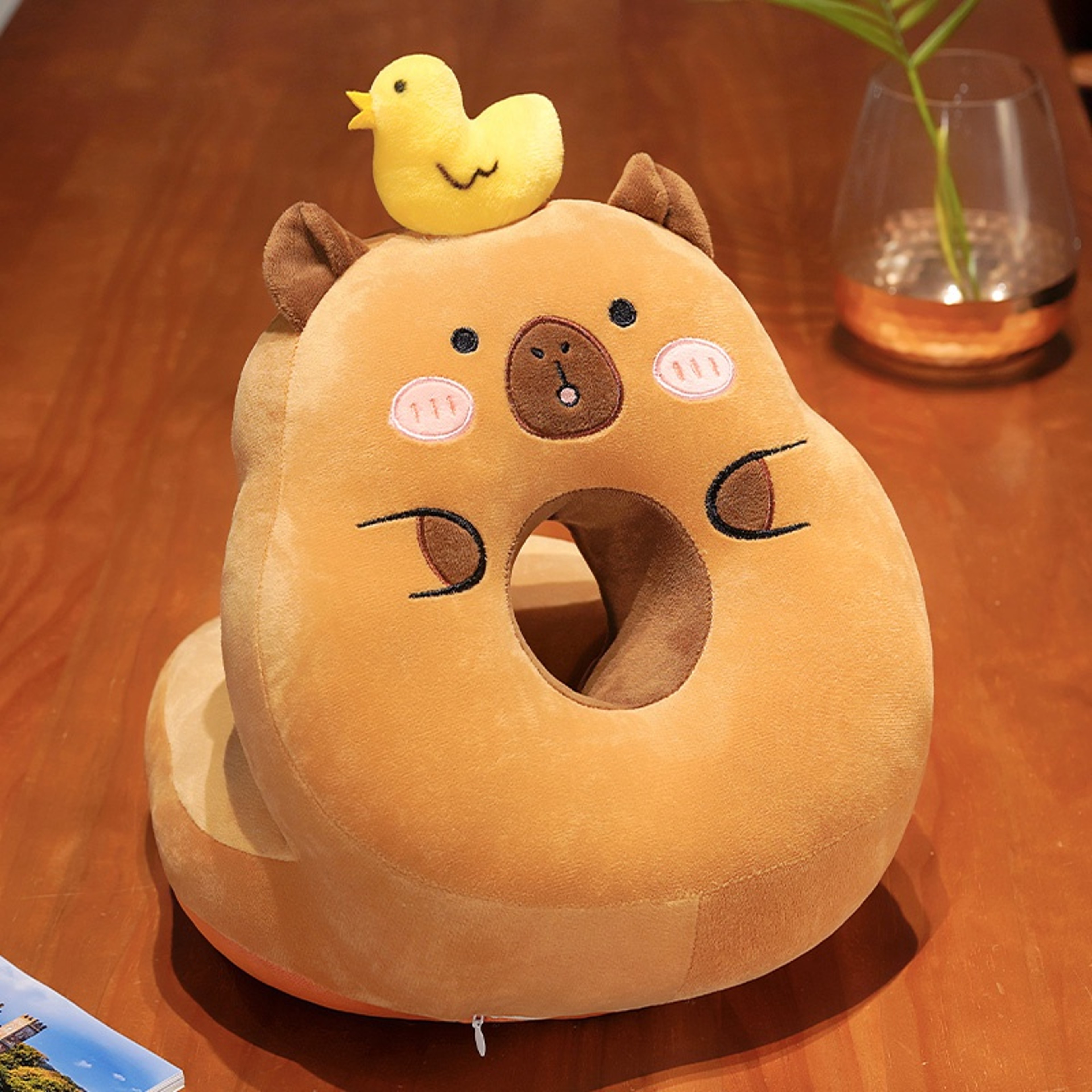 Cartoon Capibara Cushion Capybara Sleeping Pillow Office Chair Backrest Sofa Decor Gift 7