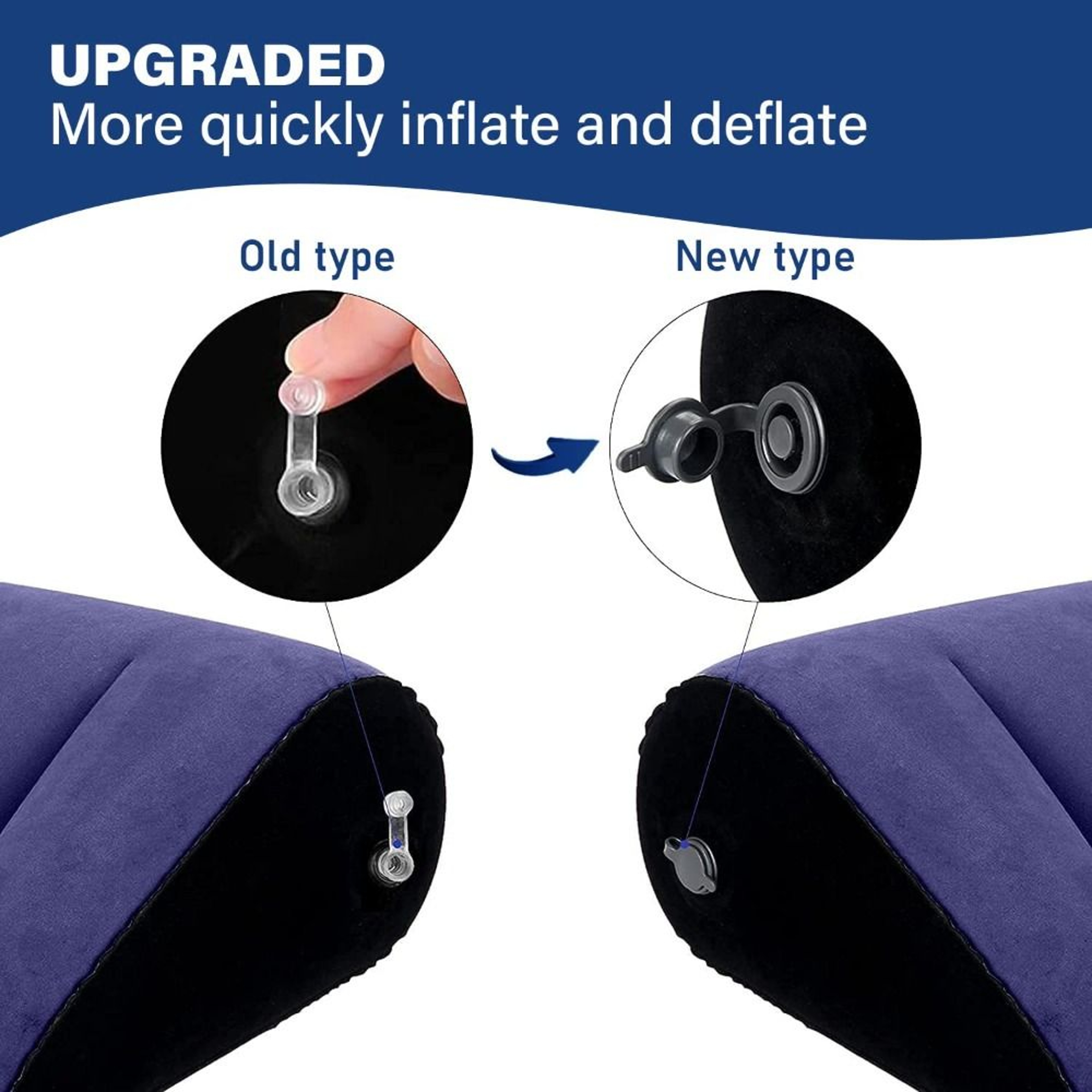 Inflatable Soft Relax Cushion PVC Flocking Silicone Triangle Cylinder Pillow 5