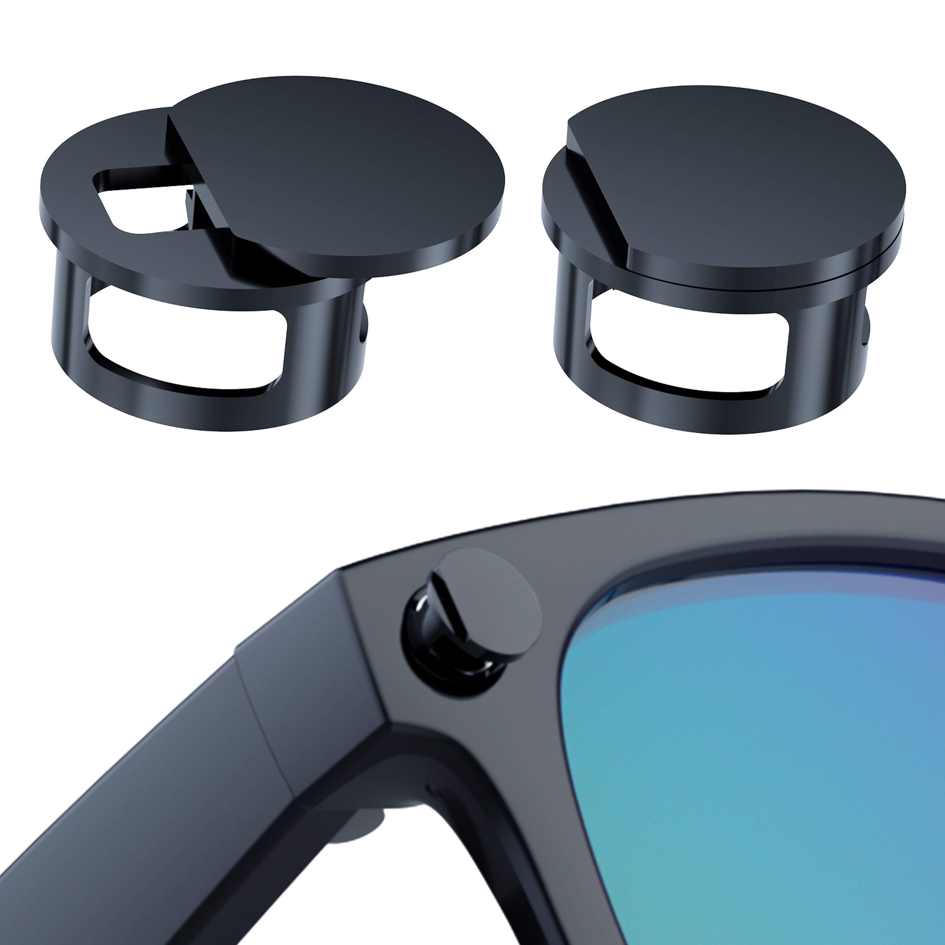 Adjustable LED Light Blocker For RayBan Meta Oakley Meta Smart Glasses Compatible With Wayfarer Sky 0