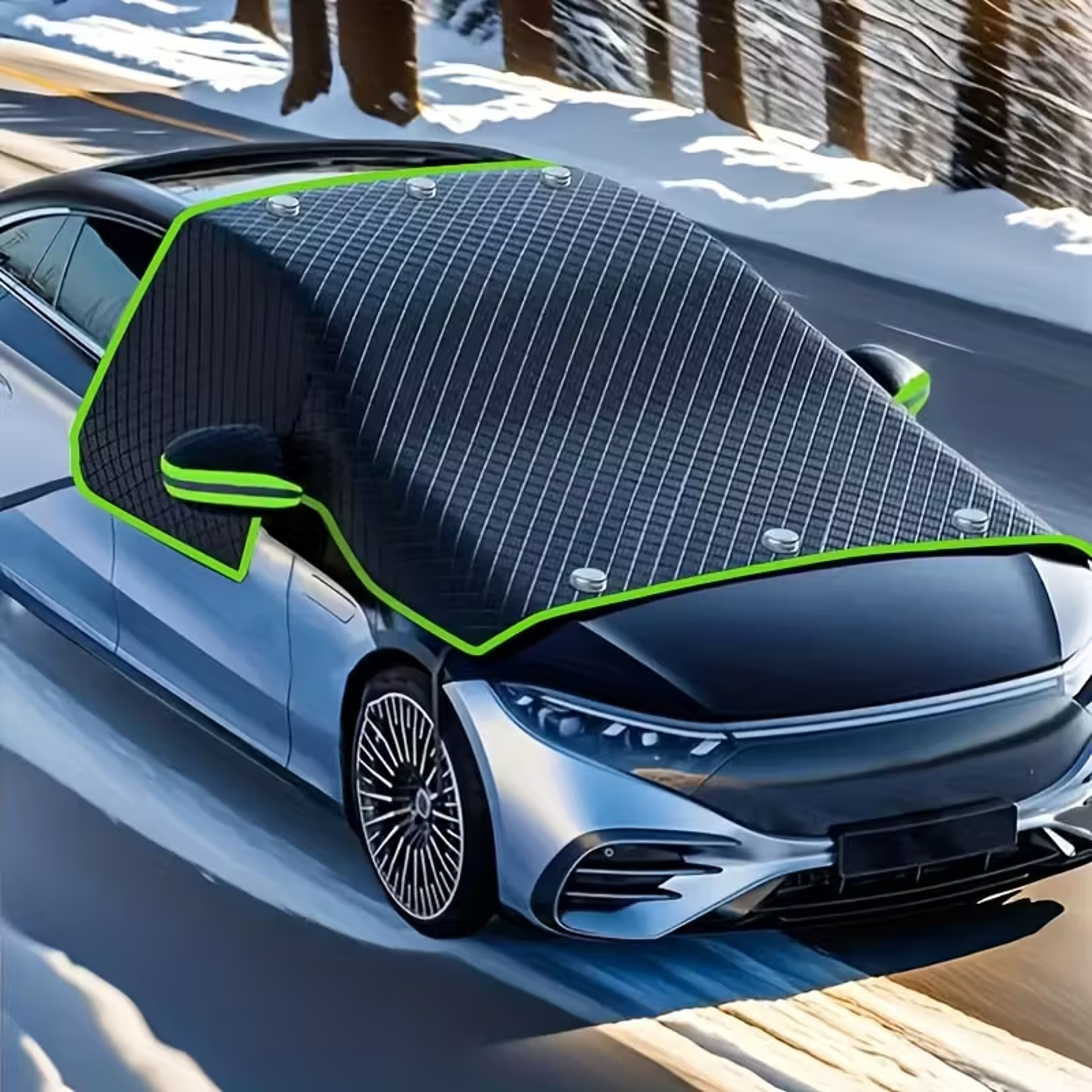 High-Quality Winter Car Accessories, UV Protection, Snow Shield, Durable Windshield Cover – view 1