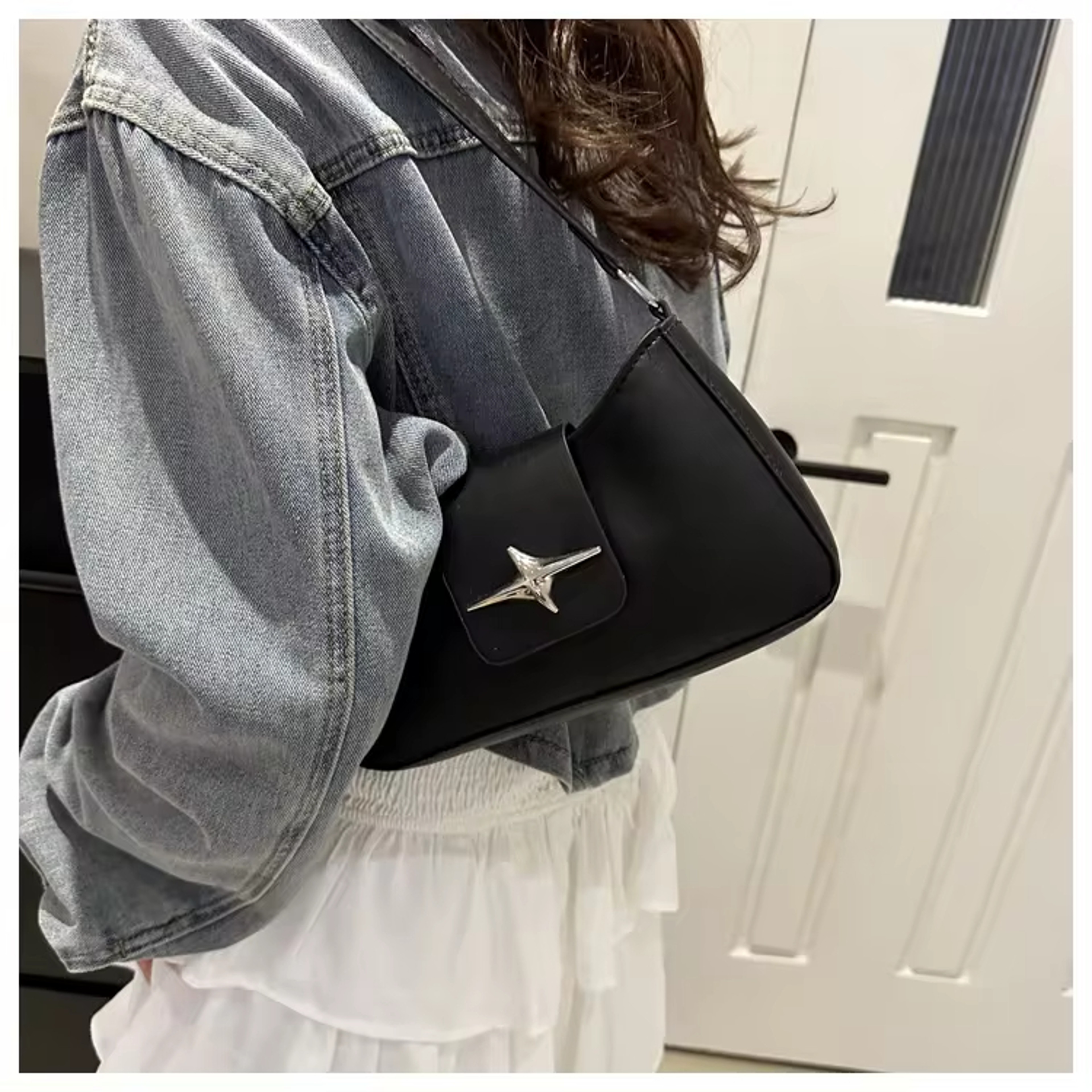 Vintage PU Leather Shoulder Bags Classic Y2K Small Purse Luxury Brand Female Handbags For Women 1