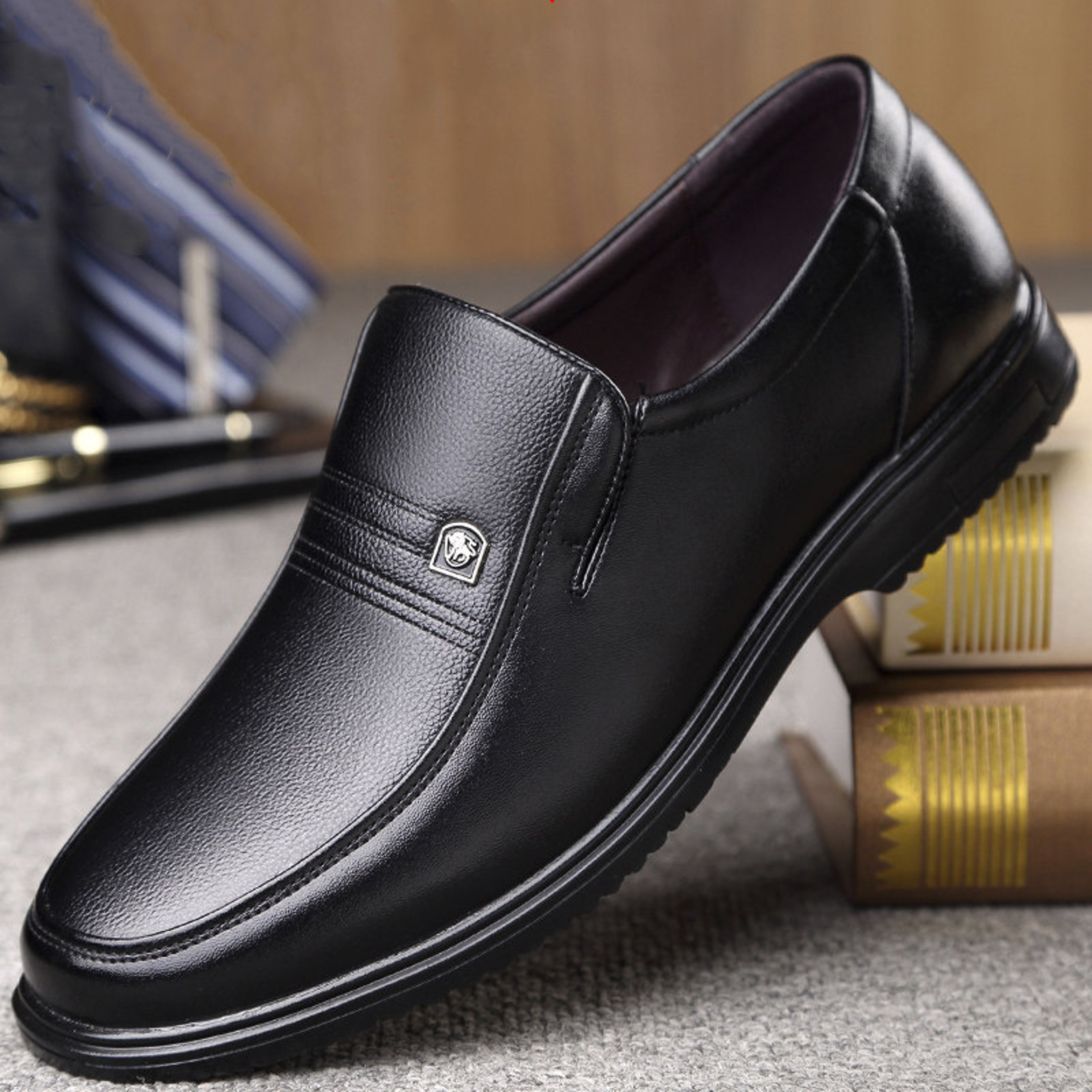 Luxury Brand Mens Loafers Leather Formal Shoes SlipOn Driving Moccasins 2