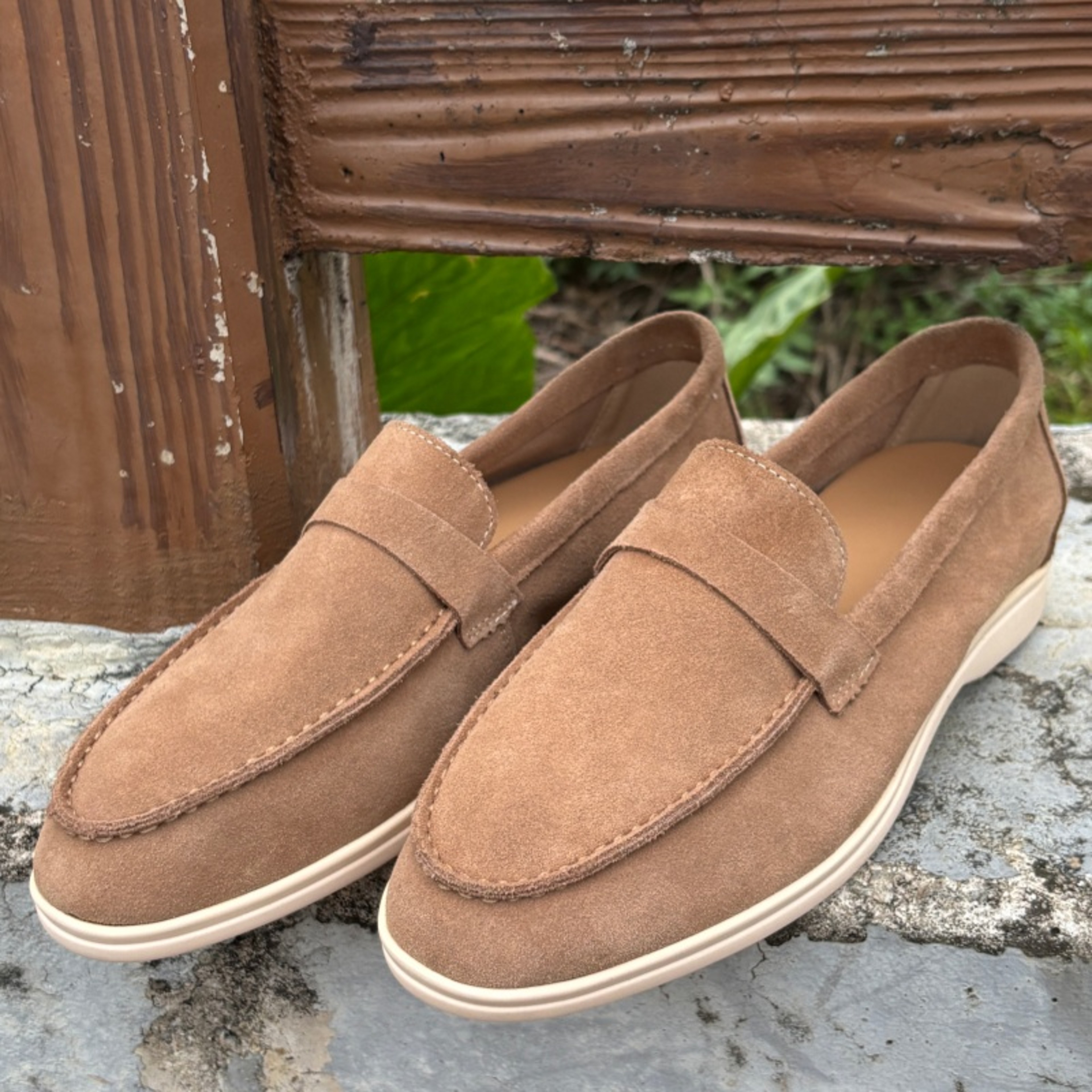 Classic Round Toe Soft Leather Loafers, Men's Suede Leather Comfort Loafers, Flat Casual Shoes – view 8