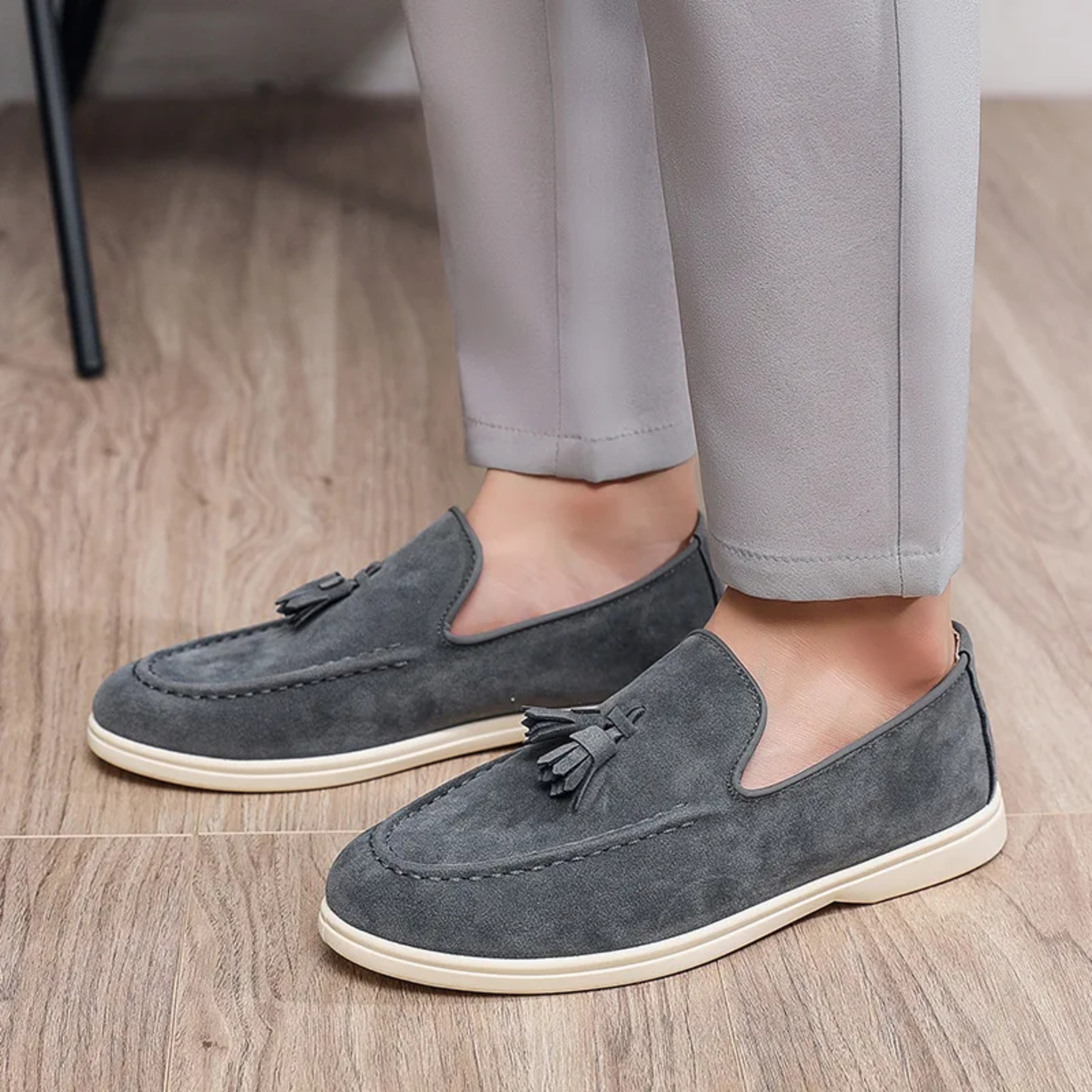 Mens Shoes Business Casual SlipOn Loafers Unisex Lightweight Flat Bottom Tassel Fashionable Versati 2