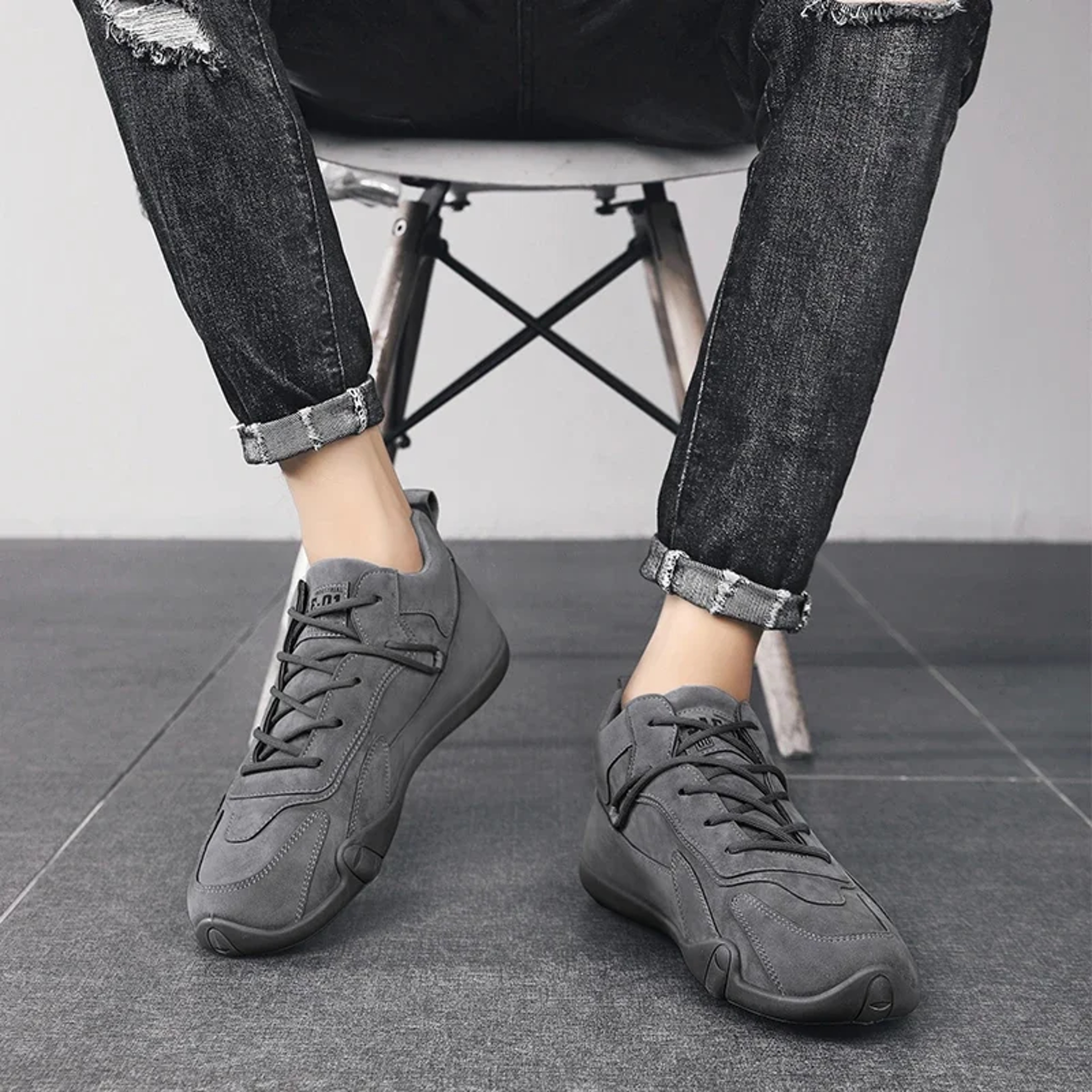 Spring Ankle Boots For Men Casual Loafers NonSlip Sneakers Khaki Work Shoes 5