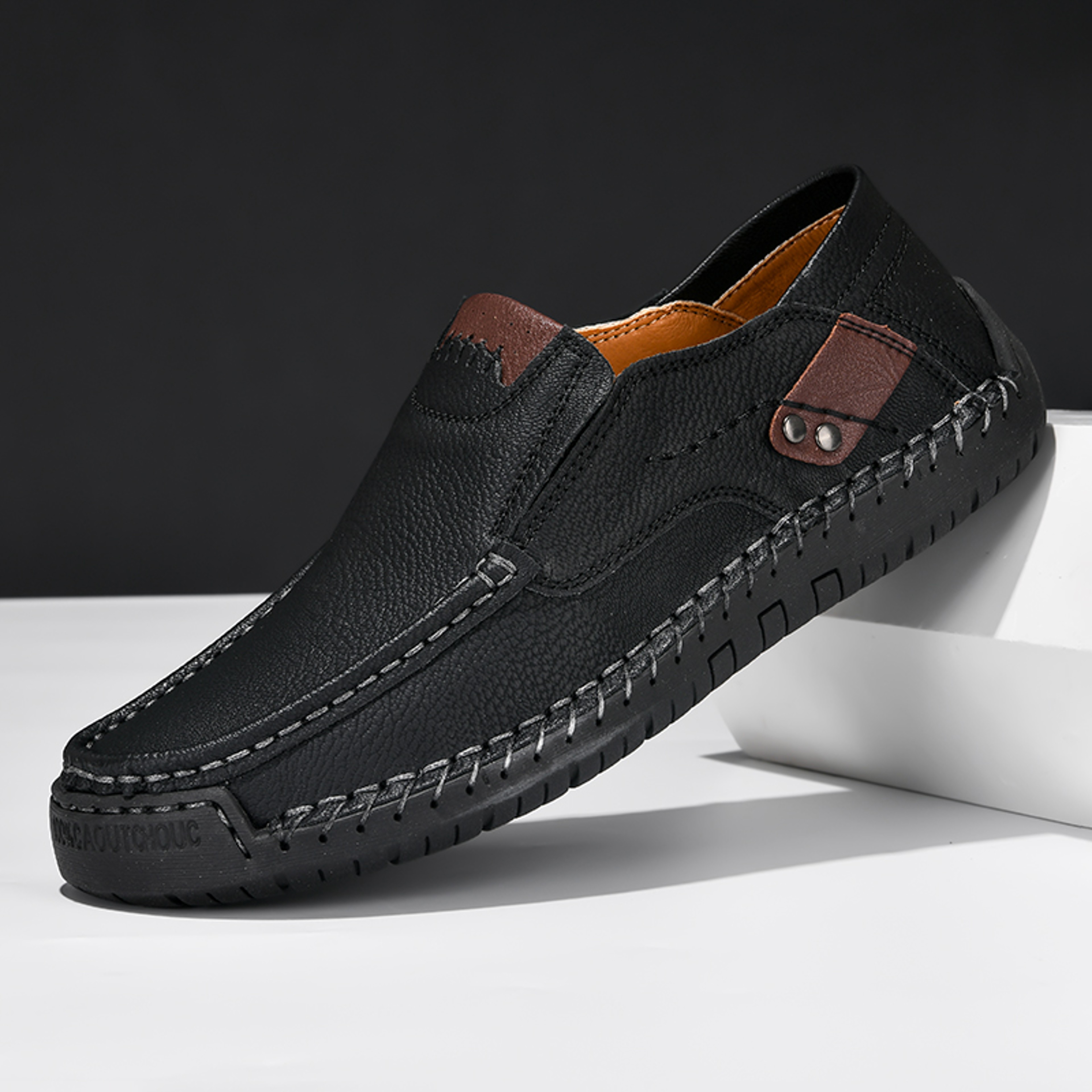 Handmade Design Man Shoes New Soft Loafers Slip On Leather Casual Shoes For Men 7