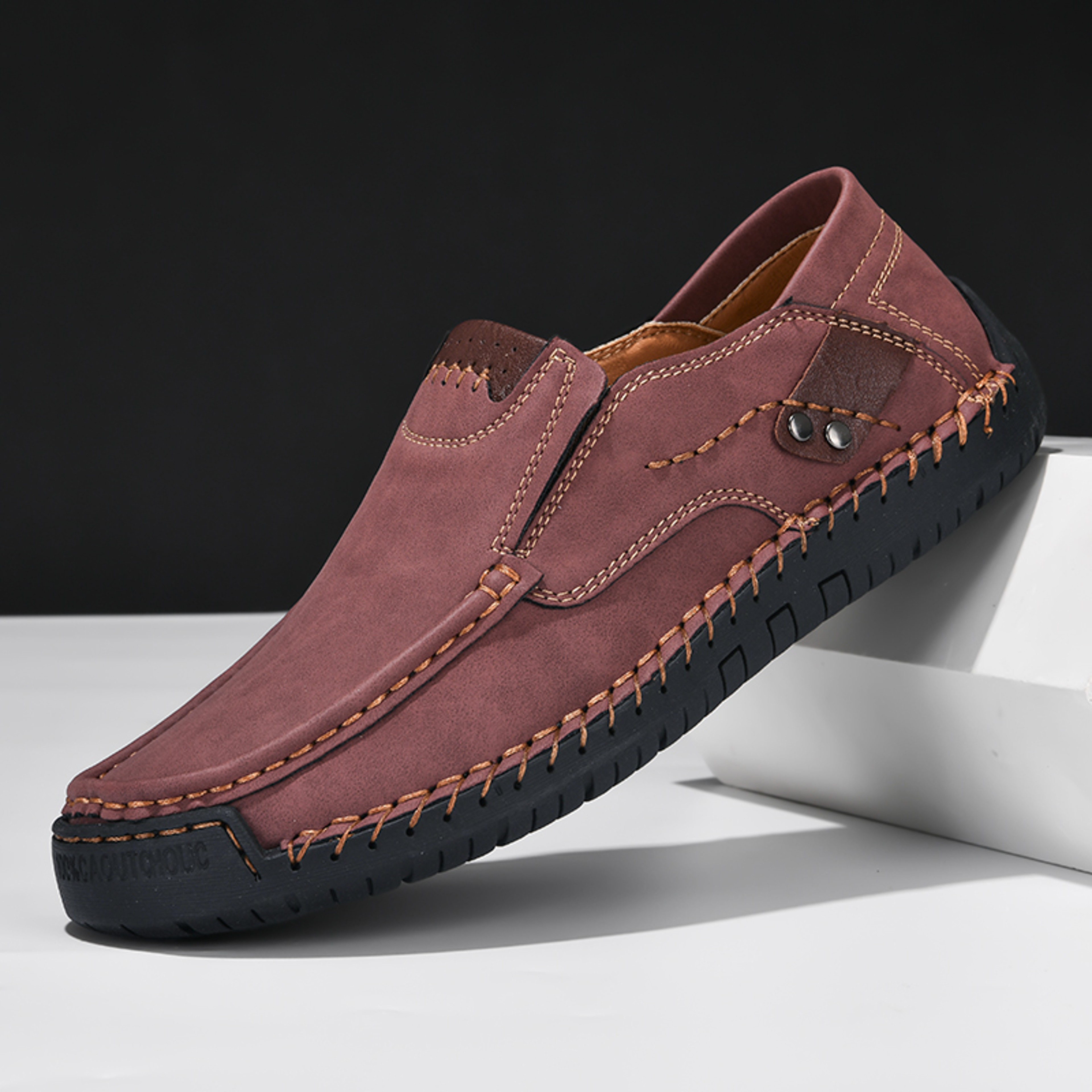 Handmade Design Man Shoes New Soft Loafers Slip On Leather Casual Shoes For Men 8