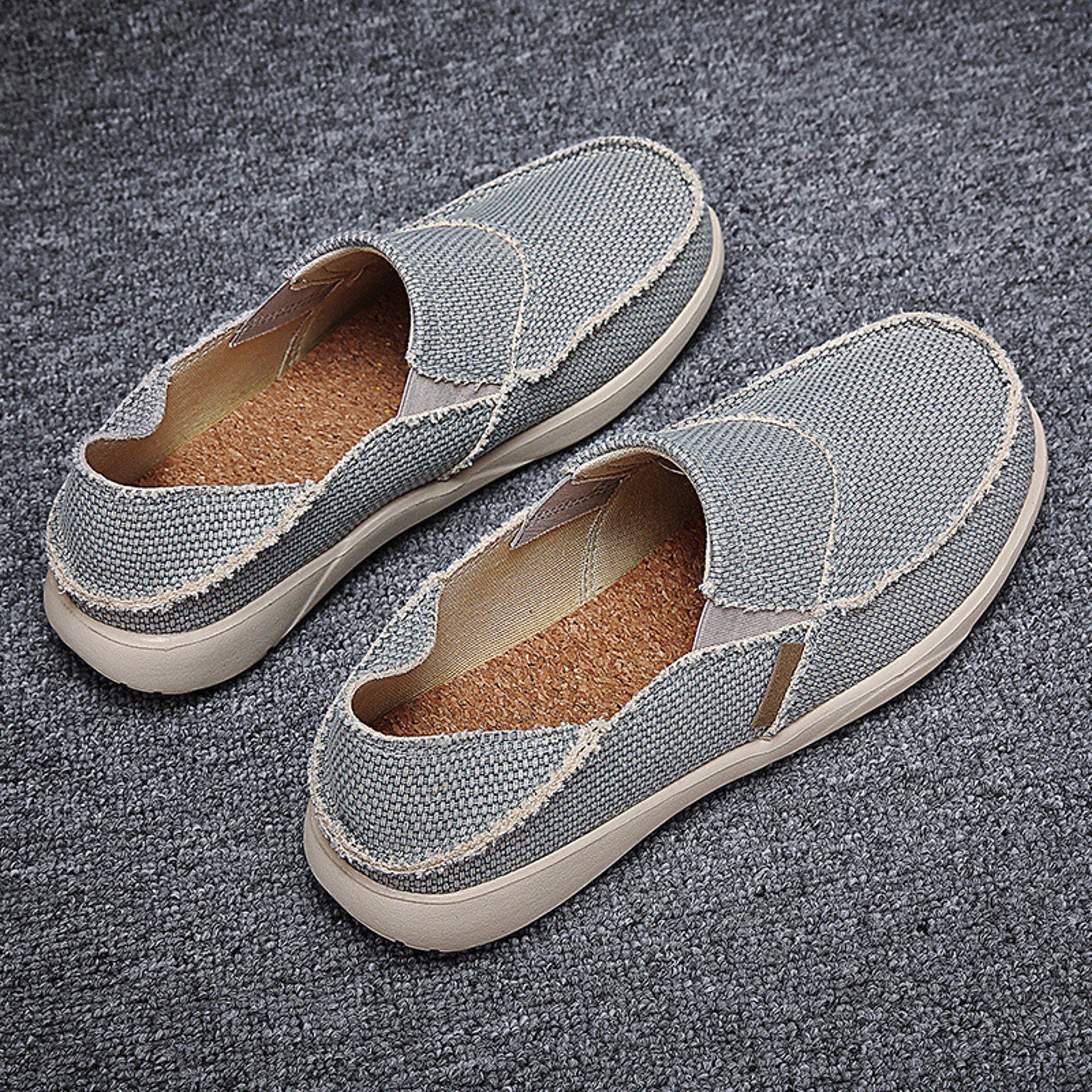 Casual Shoes for Men, Breathable Espadrilles, Comfortable Ultralight Loafers, Summer Canvas Boat Shoes – view 3