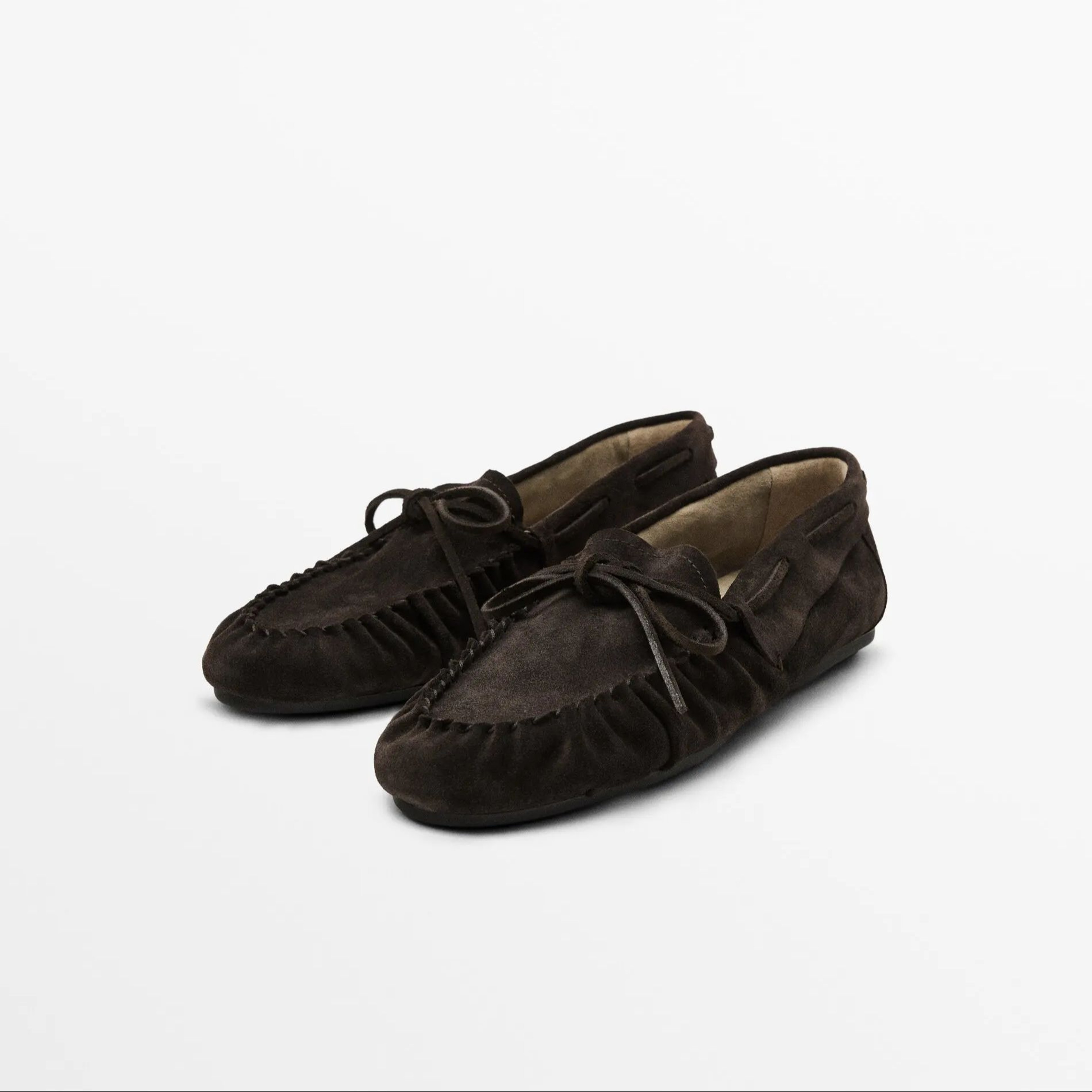 Durable Loafer Shoes For Women Cowhide Laced Up Pleated Horse Hair Leopard Print Loafers 2