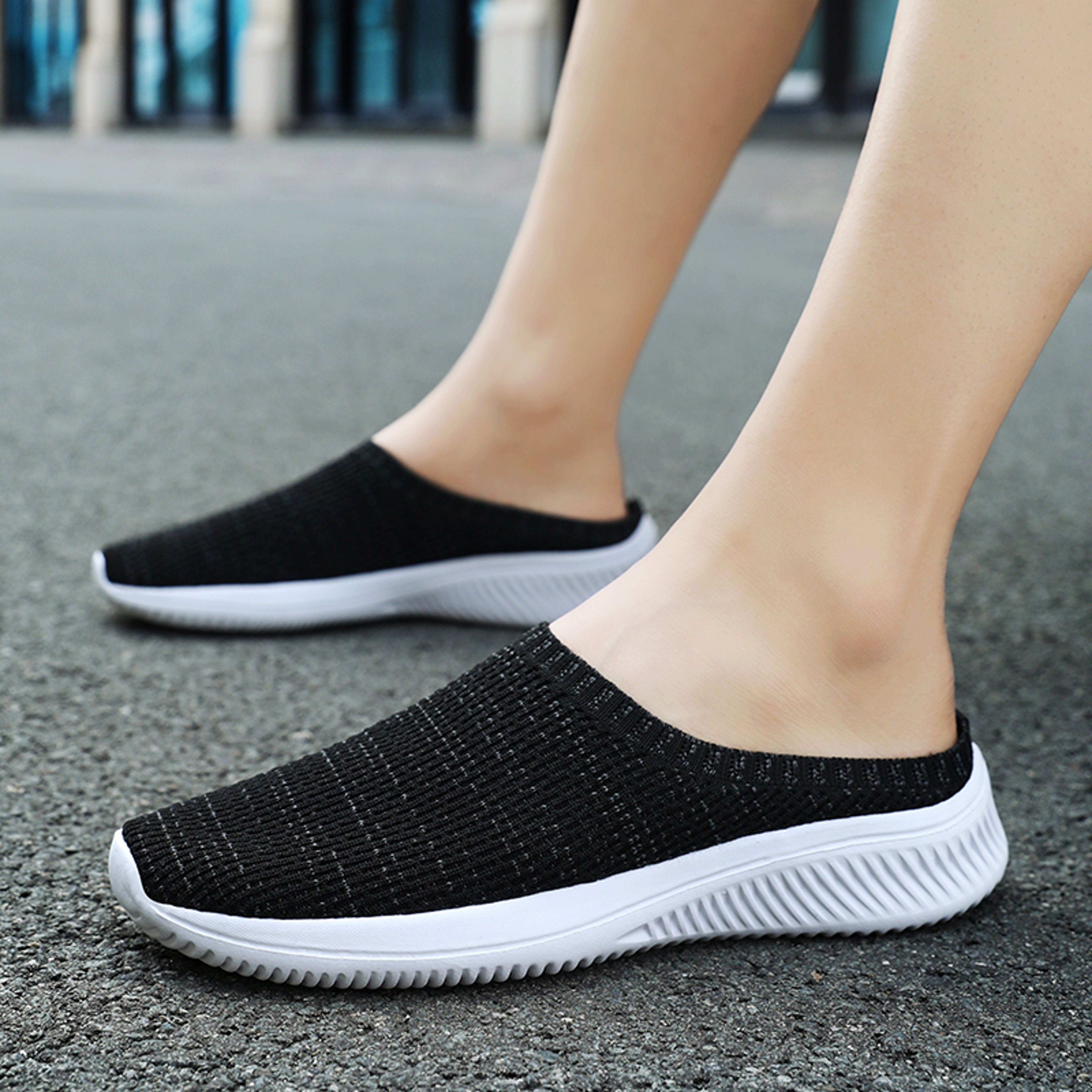 Breathable Summer Mesh Men Casual Shoes Comfortable Half Loafers Outdoor Indoor Slippers For Women  0