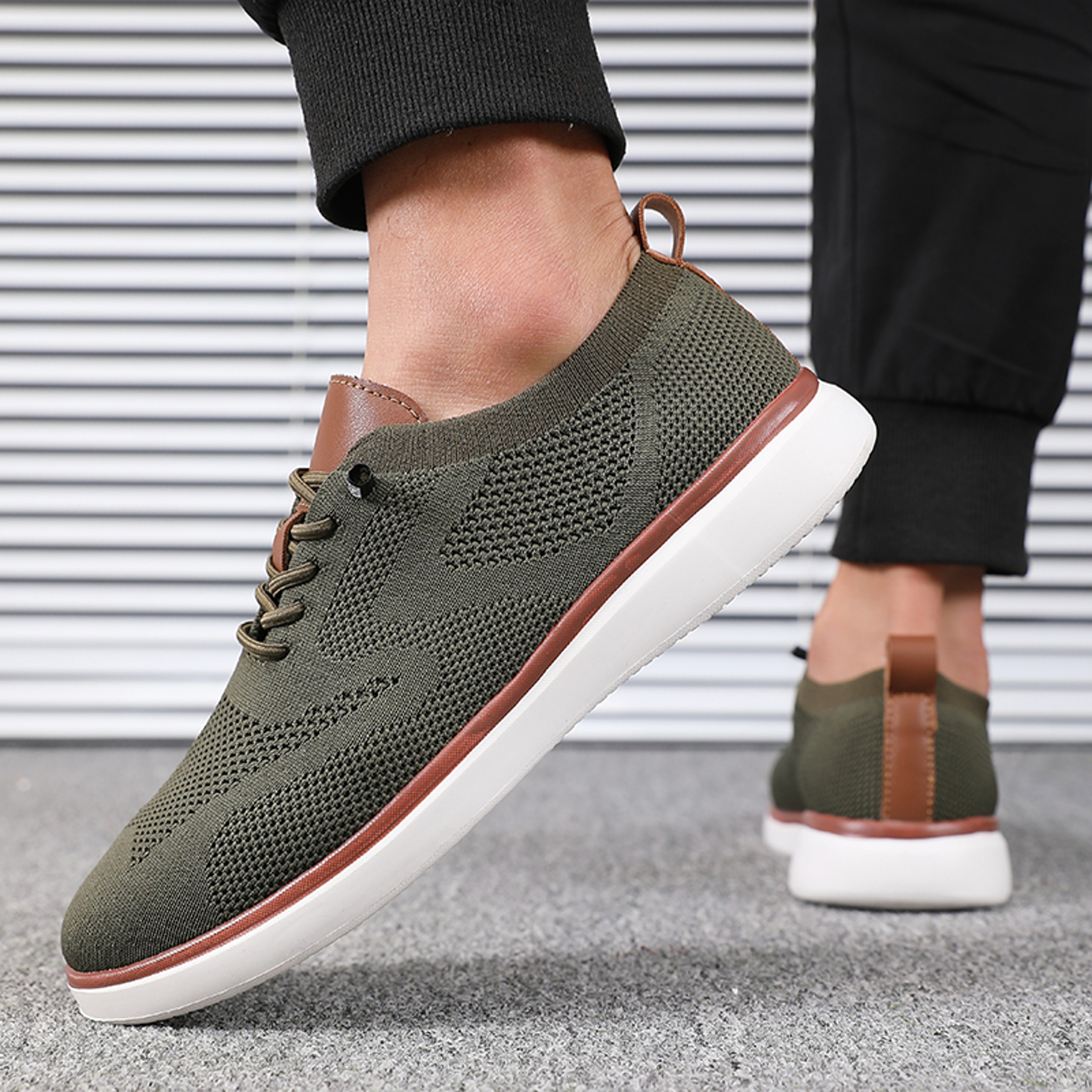 Comfortable Men Lightweight Knitted Shoes Excellent Fit For Daily Wear Hiking And Walking 6