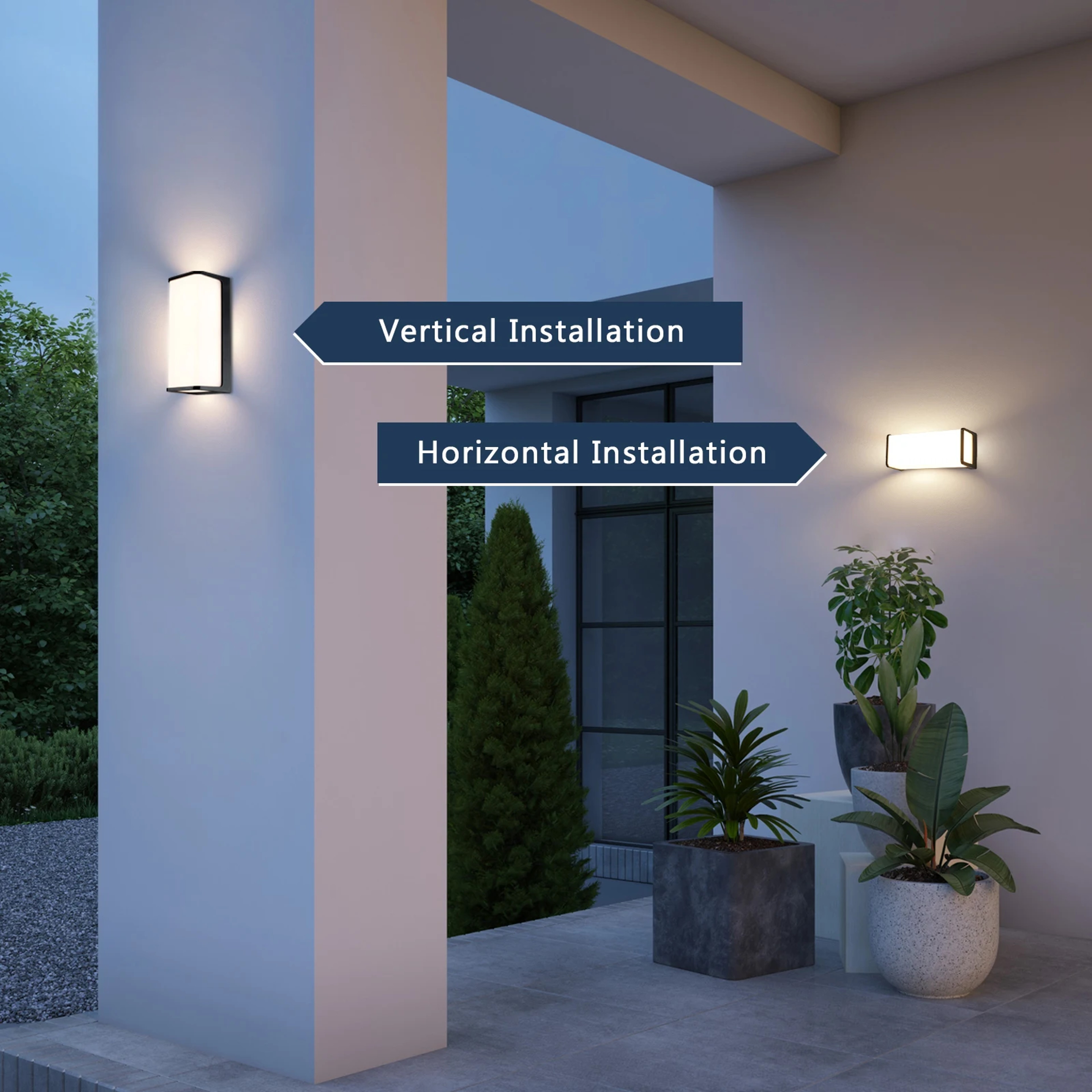 IP65 Waterproof Modern LED Outdoor Wall Light, Balcony, Garden, Porch Lamp – view 2