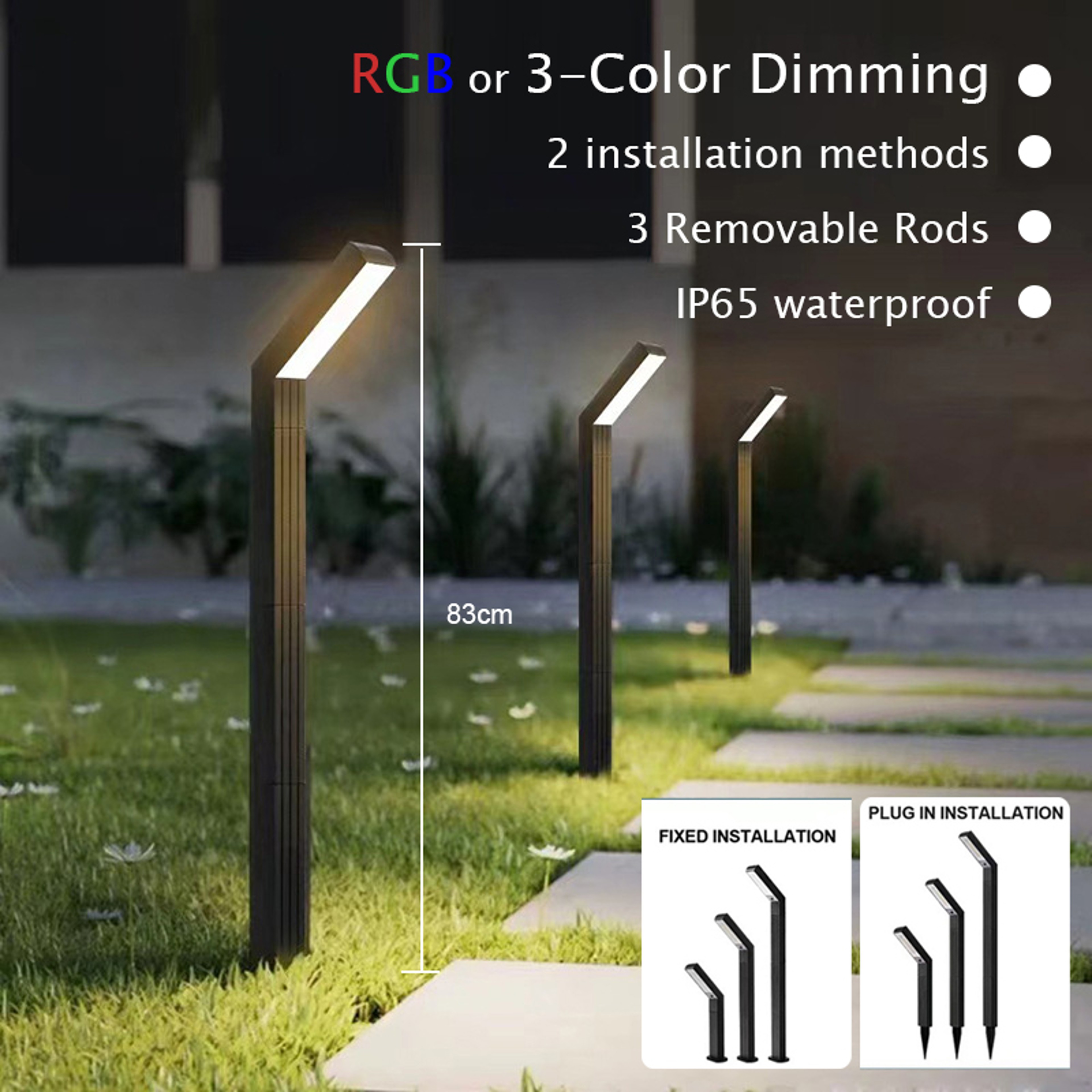 Waterproof Solar Powered Garden Lamp, Solar Pathway Lights Outdoor for Walkway, Driveway, Patio, Path – view 1