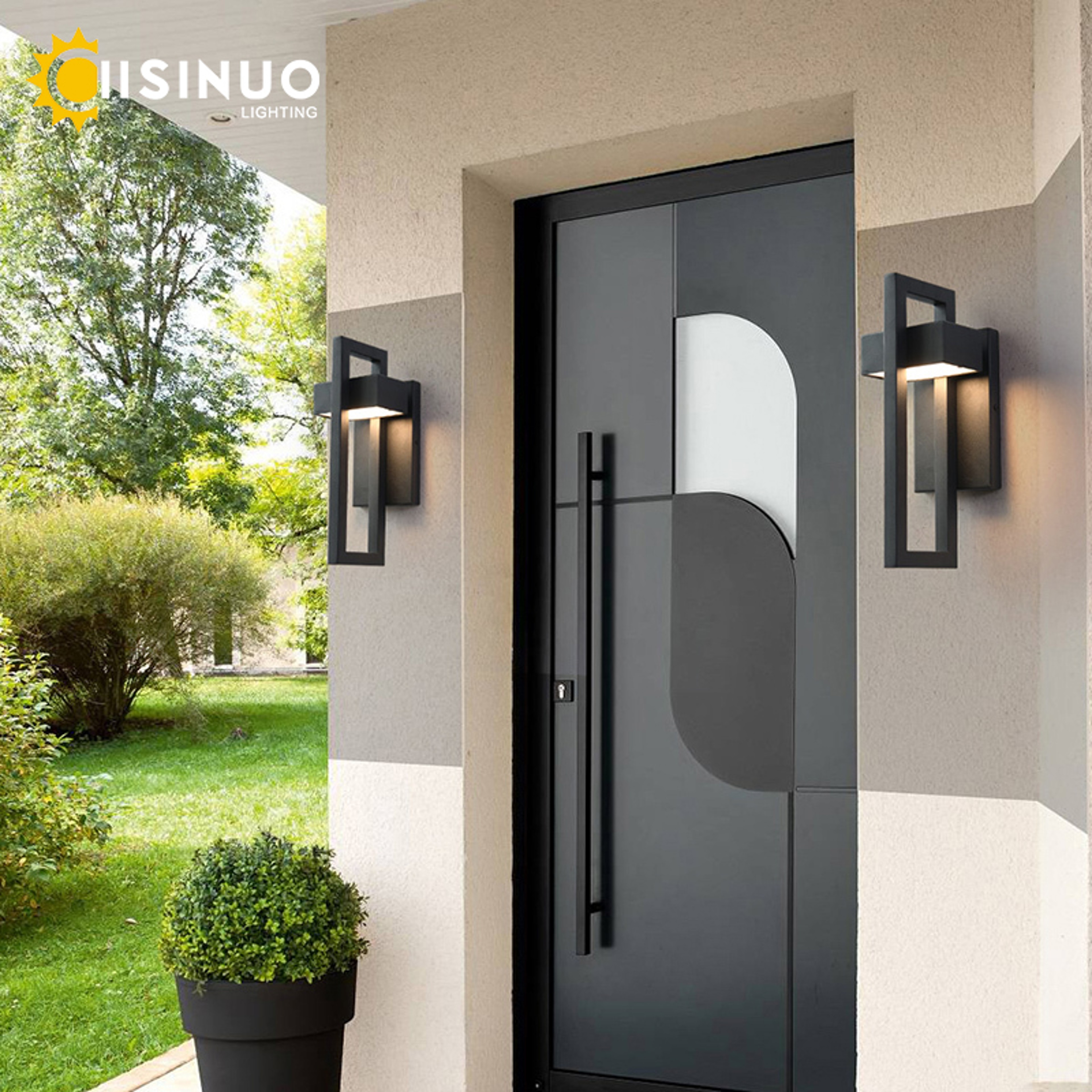 Retro Vintage Waterproof Outdoor LED Wall Light Black Sconce For Garden Porch Street 1
