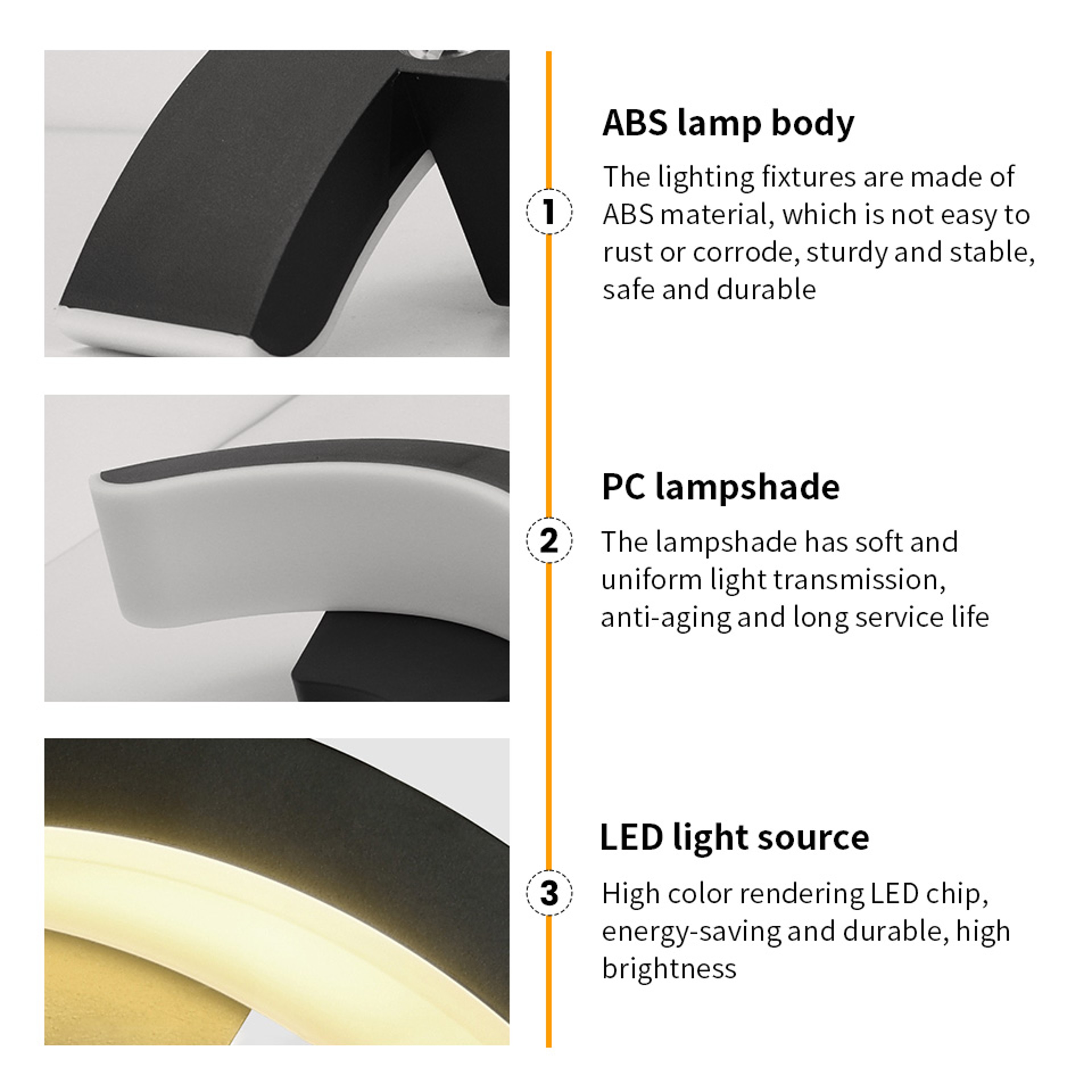 Outdoor Waterproof LED Wall Lamp Garden Sconce Lighting For Balcony Decorative Wall Light 5