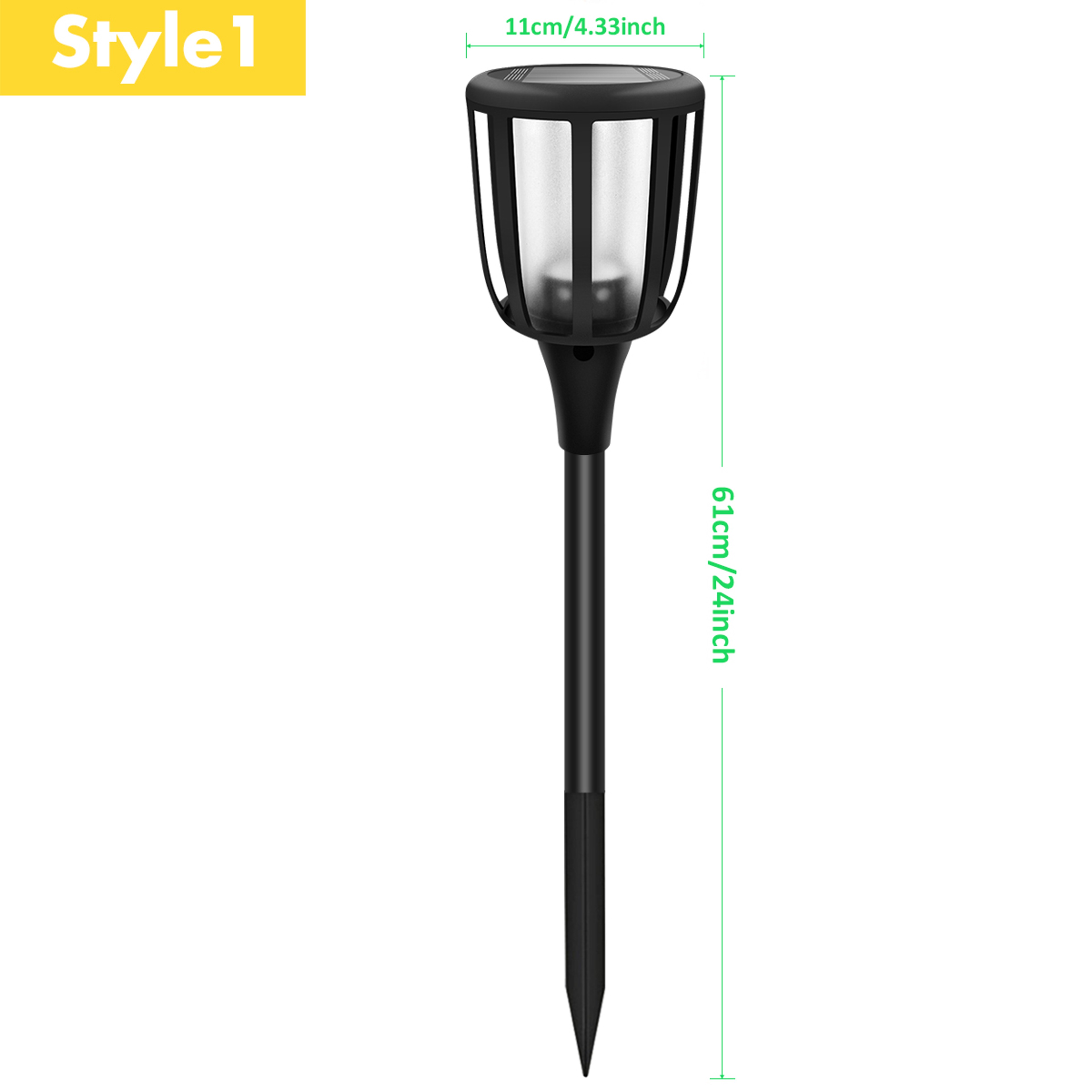 Flickering Flame Solar Garden Lights, Waterproof Solar Pathway Lights for Lawn and Yard – view 7