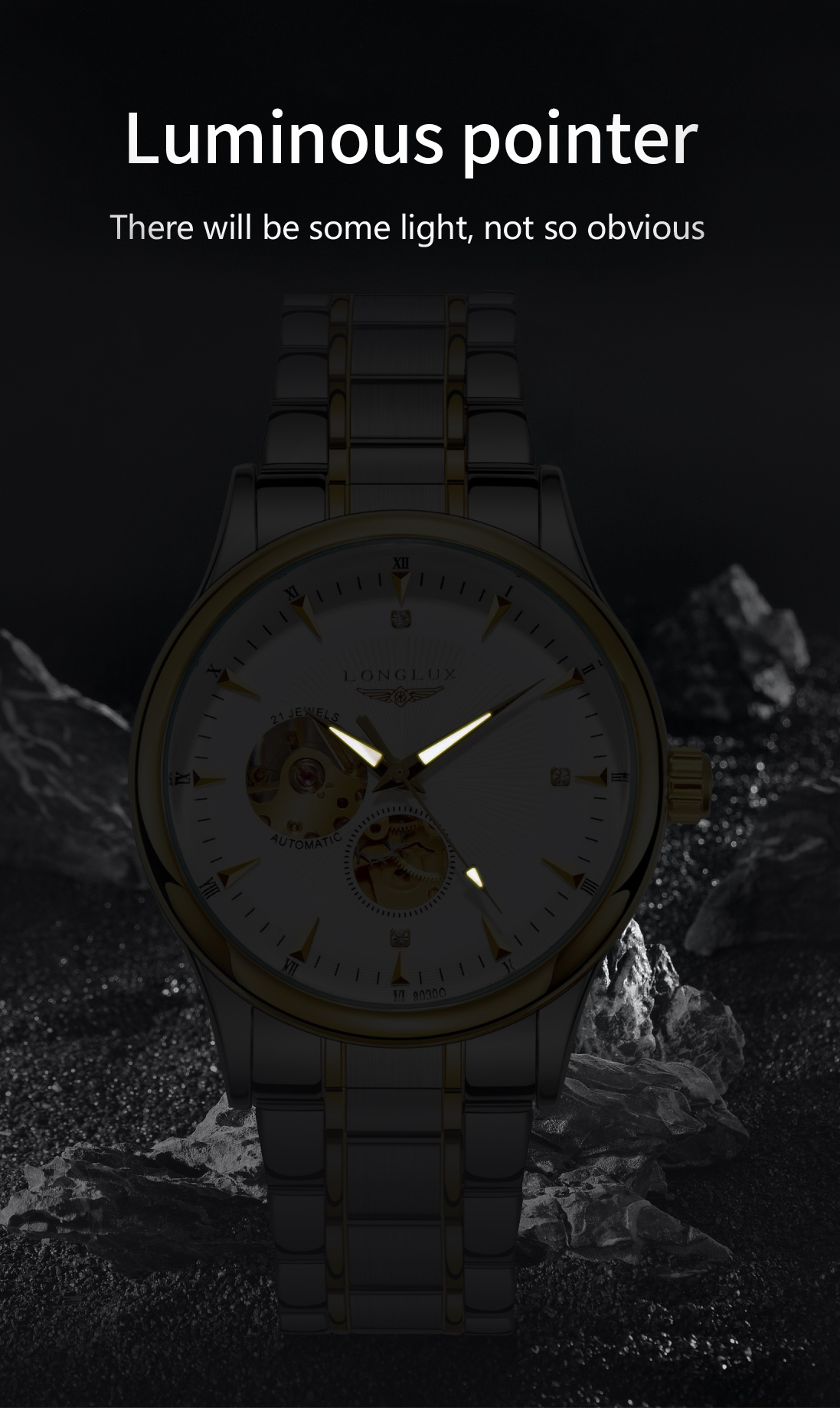 Elegant Luxury Watches For Men Waterproof Skeleton Automatic Mechanical Stainless Steel Business Gi 3