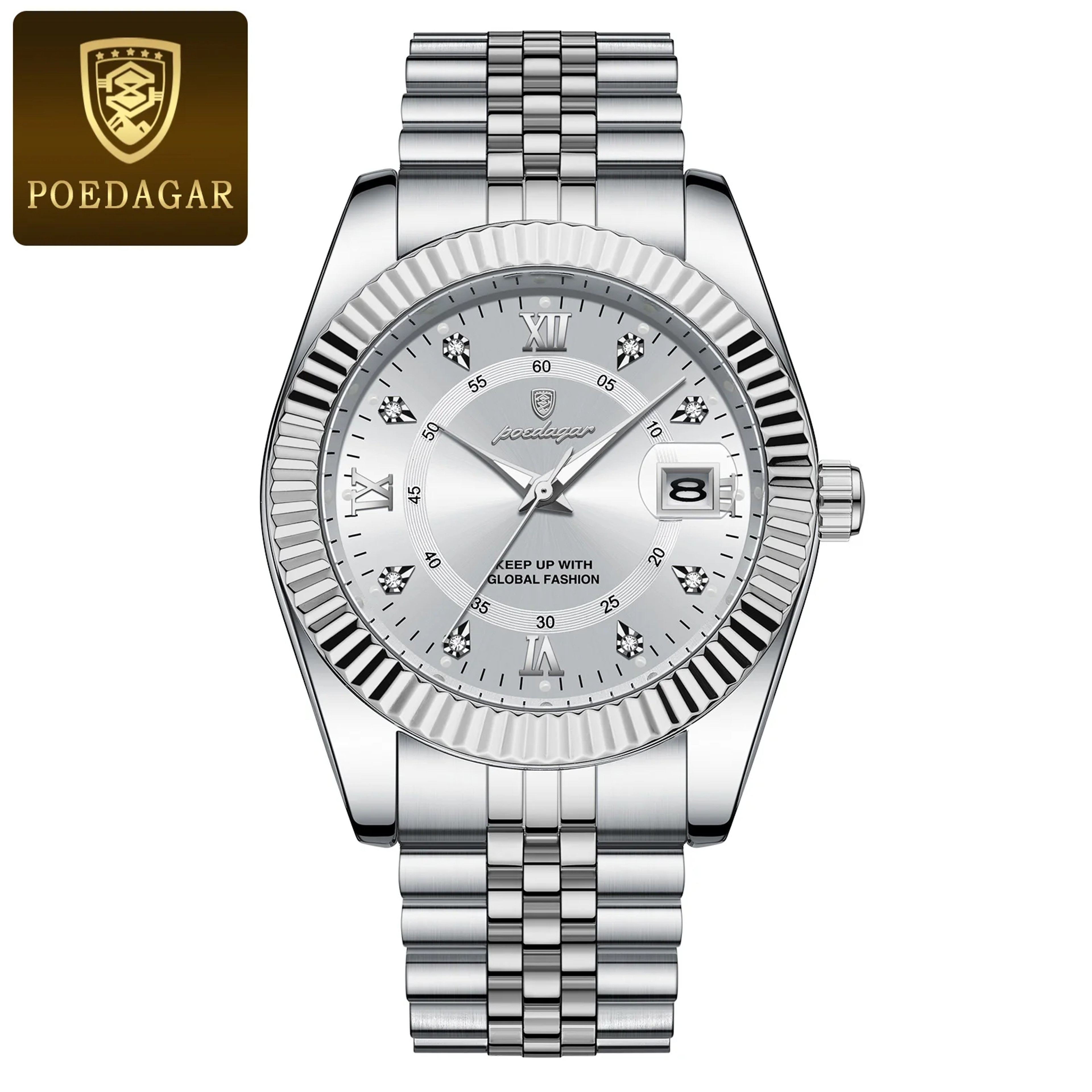 Waterproof Luxury Mens Quartz Watch Military Date Wristwatch Stainless Steel Fashion Watch 10
