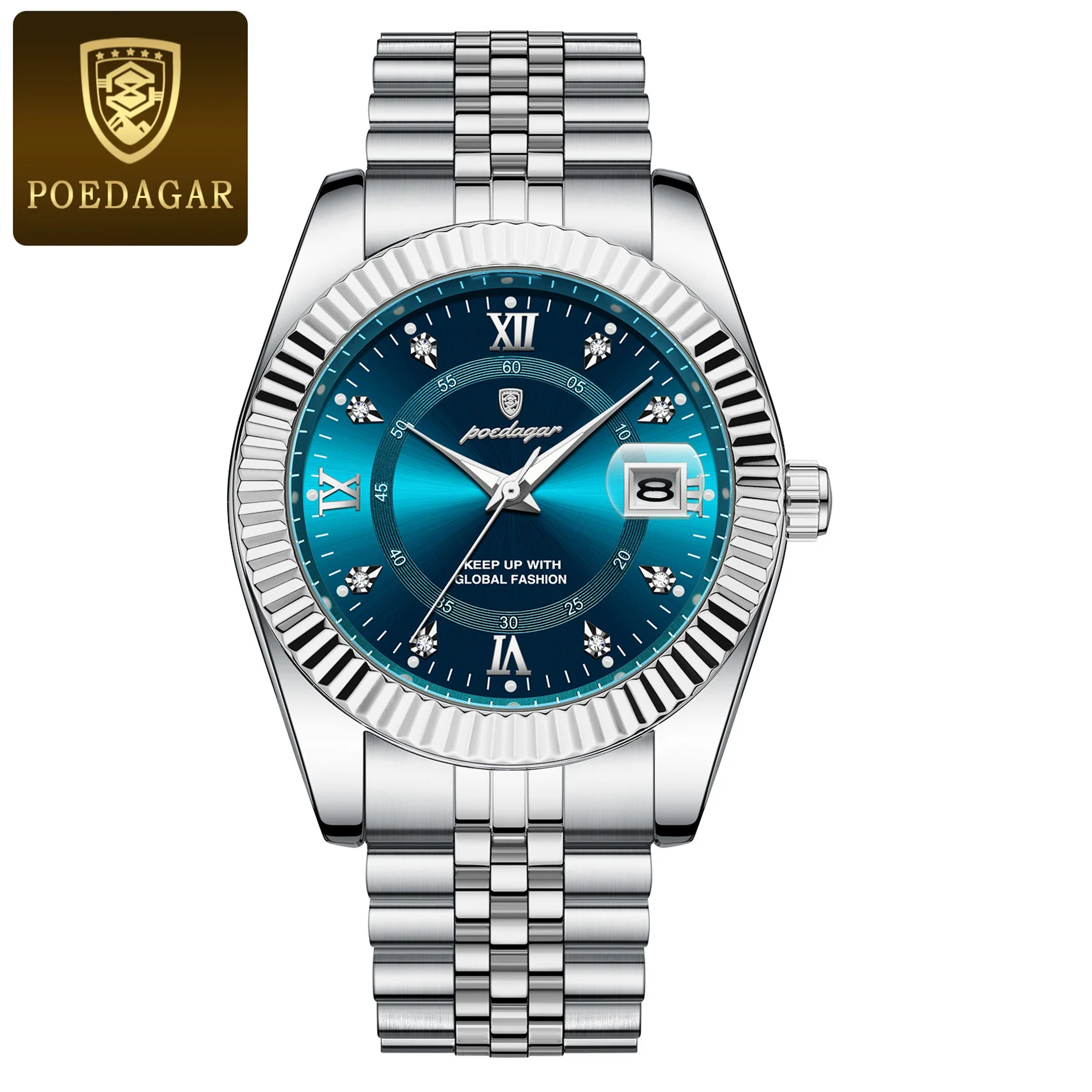 Waterproof Luxury Mens Quartz Watch Military Date Wristwatch Stainless Steel Fashion Watch 13