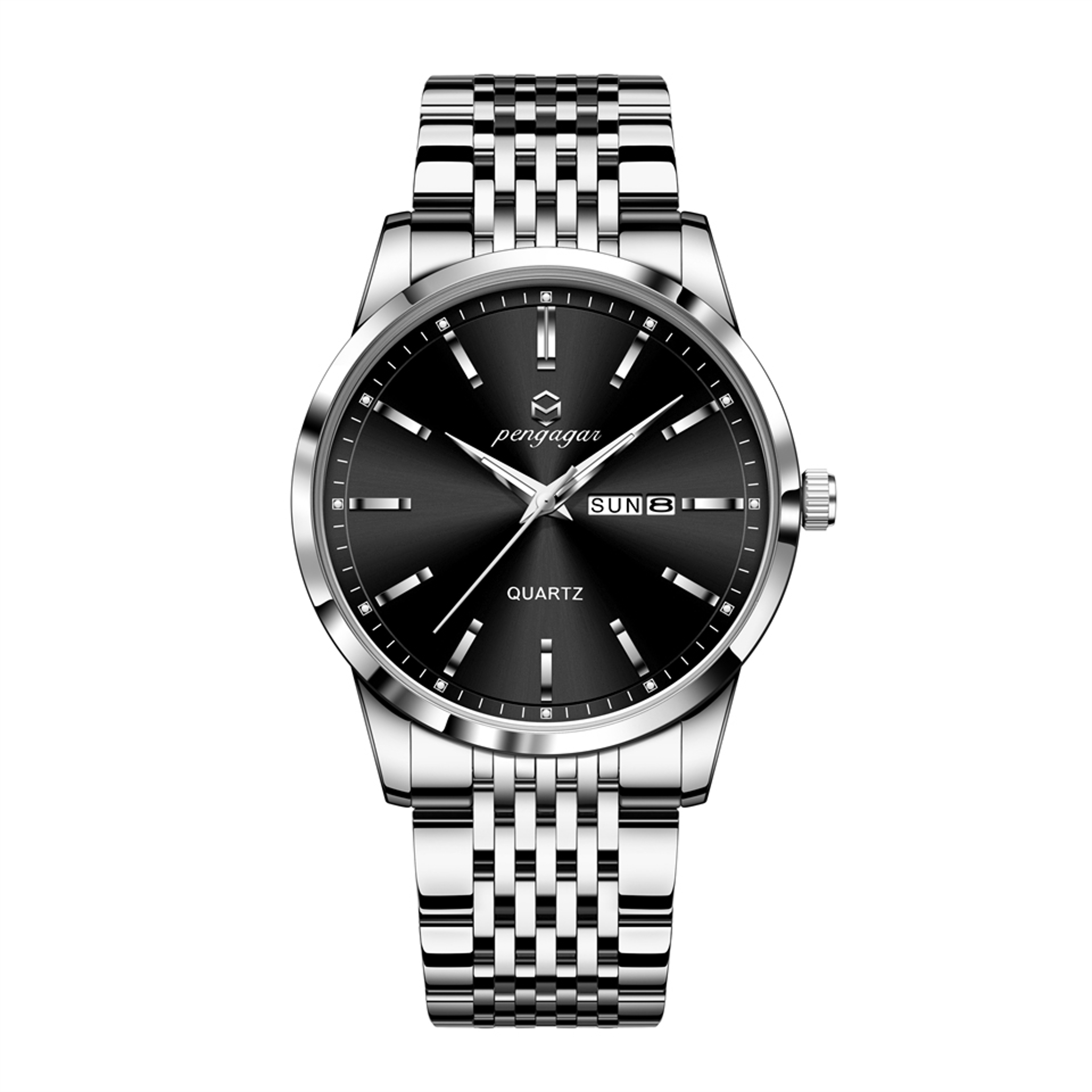 Stainless Steel Men Watch Luxury Waterproof Luminous, Date Week Casual Quartz Men Watches – view 8