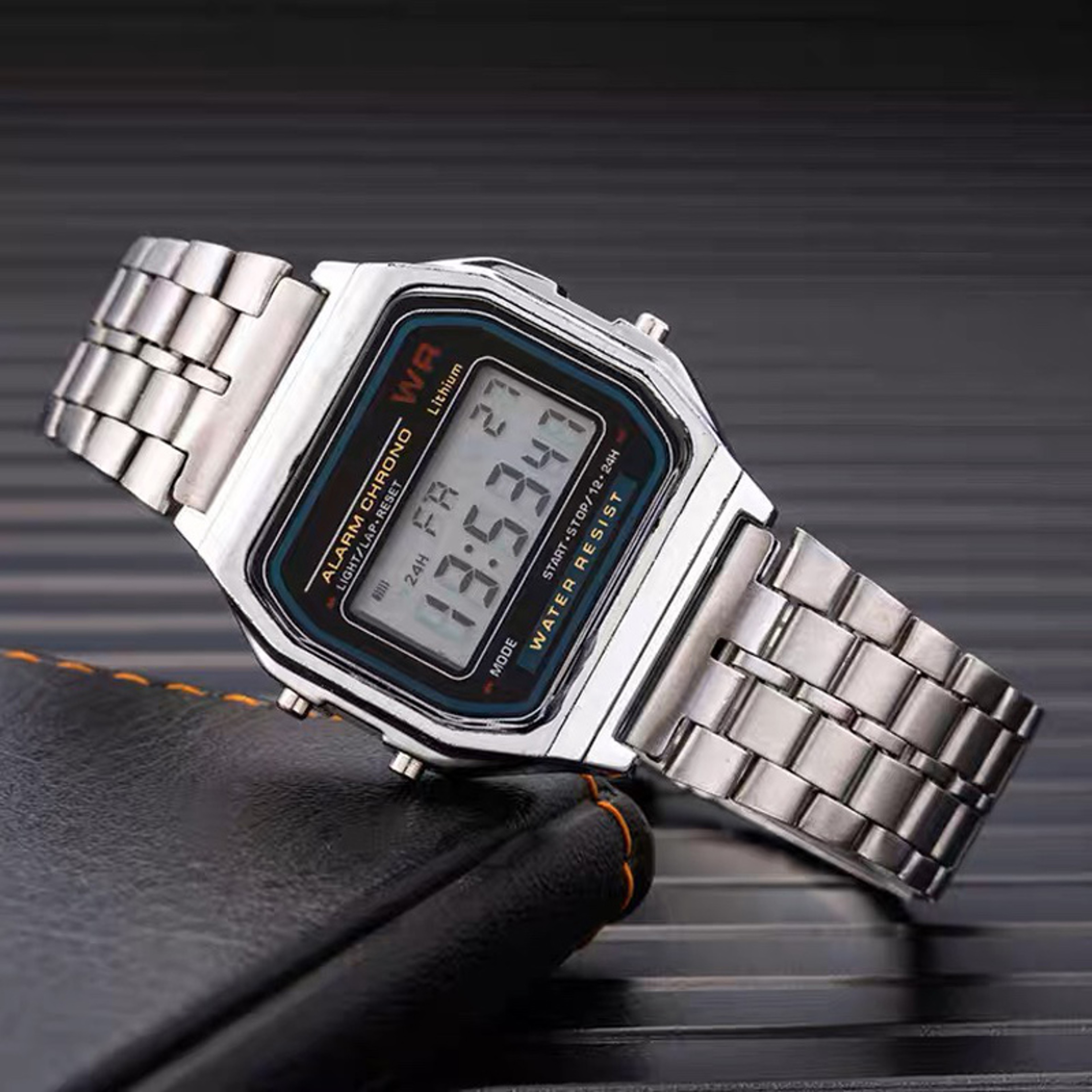Men Women LED Digital Wristwatches Luxury Gold Silver Sports Military Watches Retro Steel Band Wris