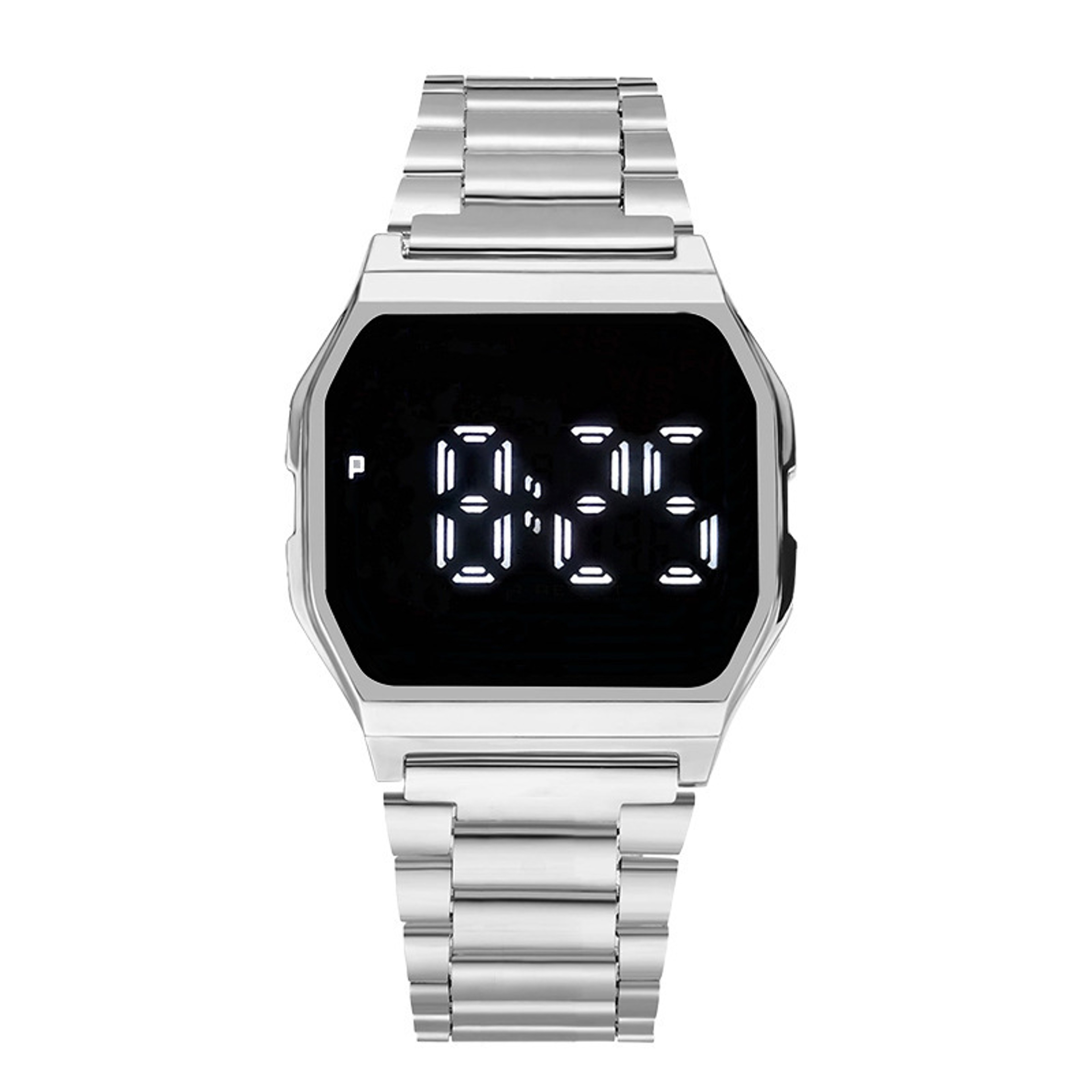 Men Women LED Digital Wristwatches Luxury Gold Silver Sports Military Watches Retro Steel Band Wris