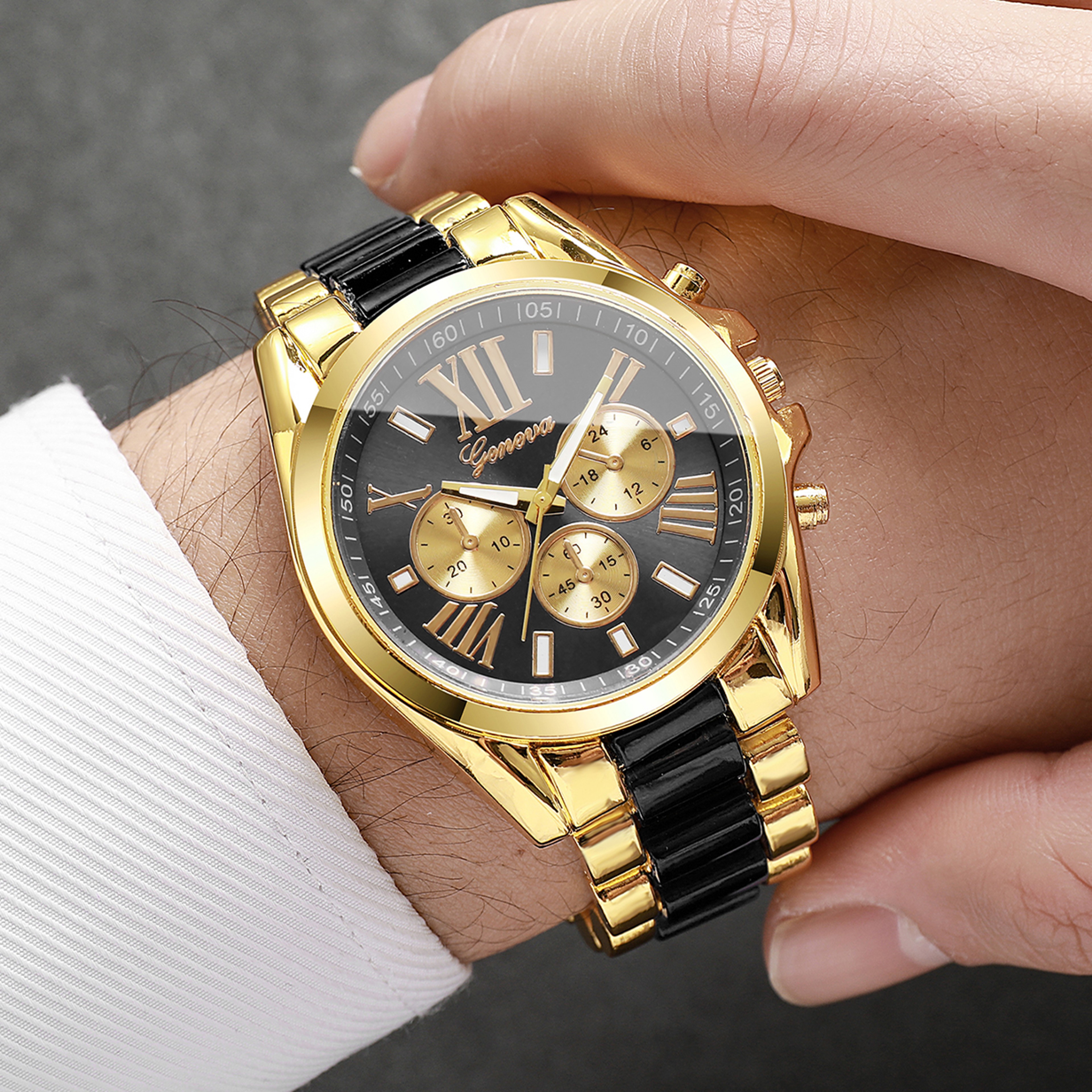 Luxury Men Business Watches, Fashion Roma Dial Men's Quartz Wristwatch, Elegant Daily Wear – view 3