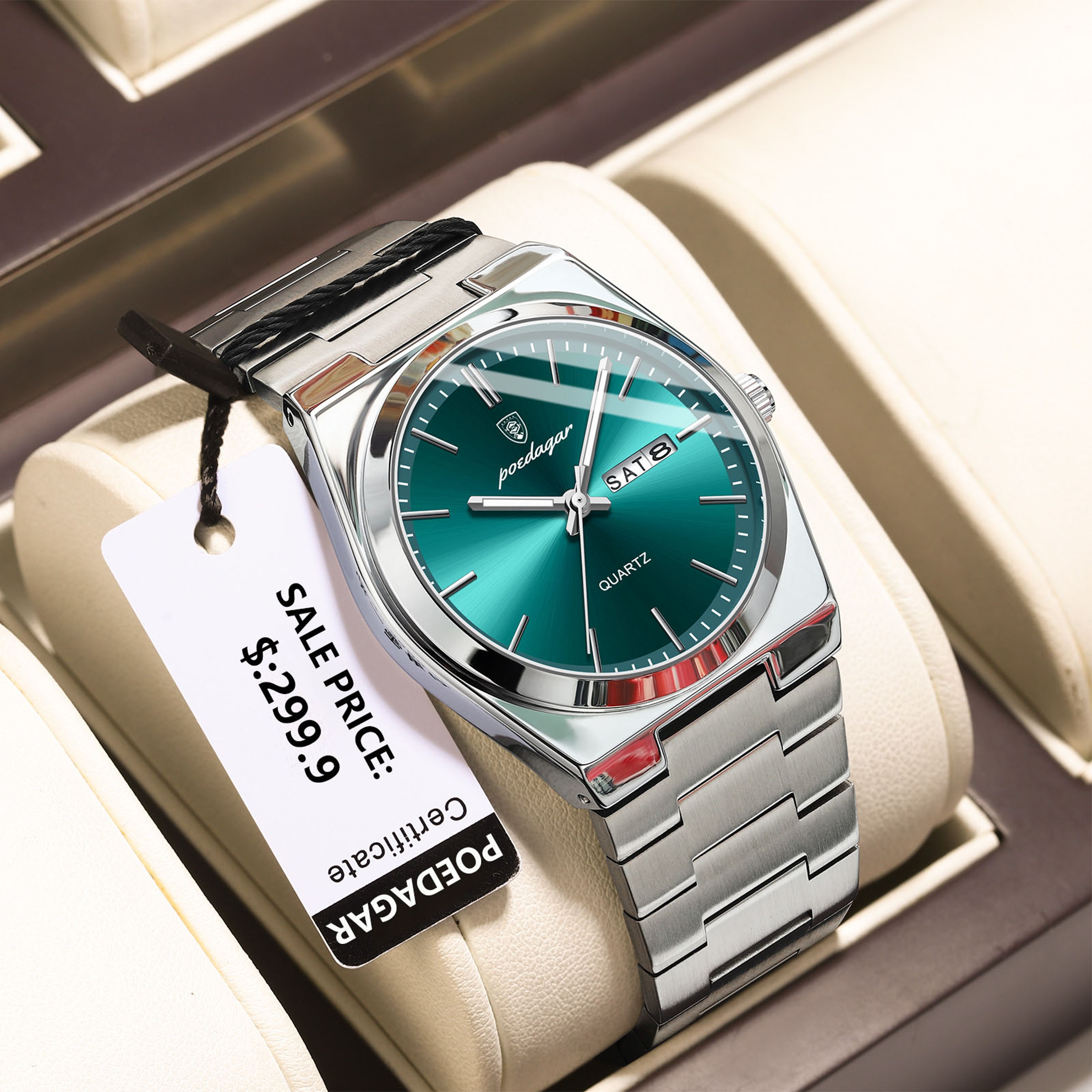 Luxury Watch For Man Waterproof Luminous Date Week Stainless Steel Men Watch Casual Quartz Mens Wat 6