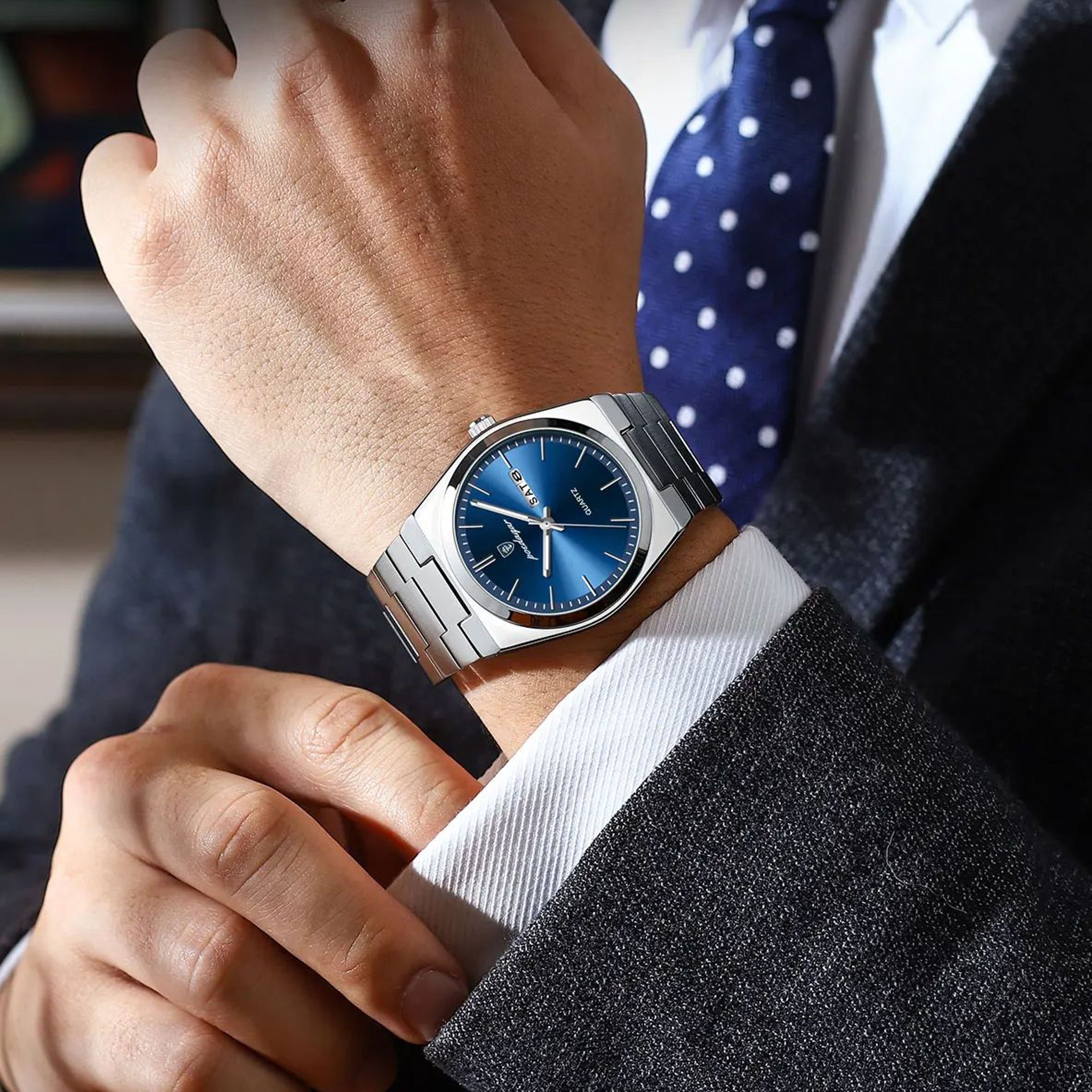 Luxury Watch For Man Waterproof Luminous Date Week Stainless Steel Men Watch Casual Quartz Mens Wat 3