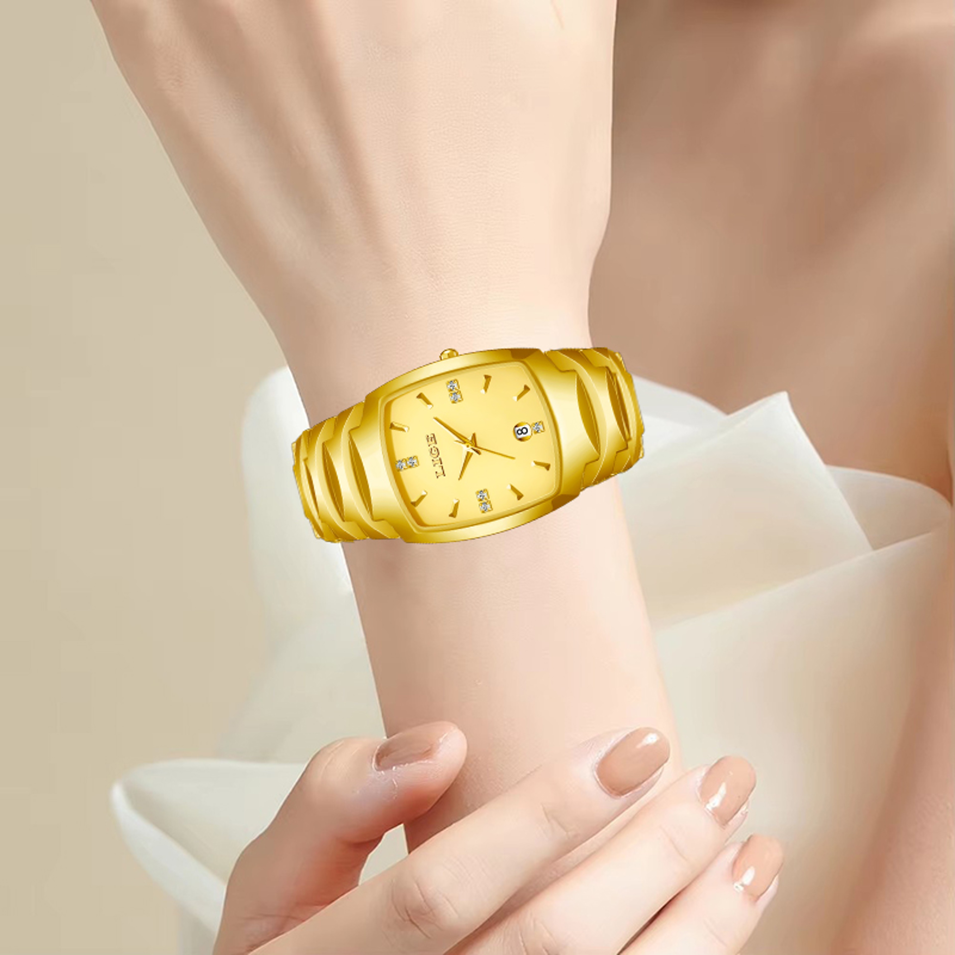 Elegant Stainless Steel Casual Quartz Watches For Women Fashion Luxury Woman Watch Calendar Ladies  7