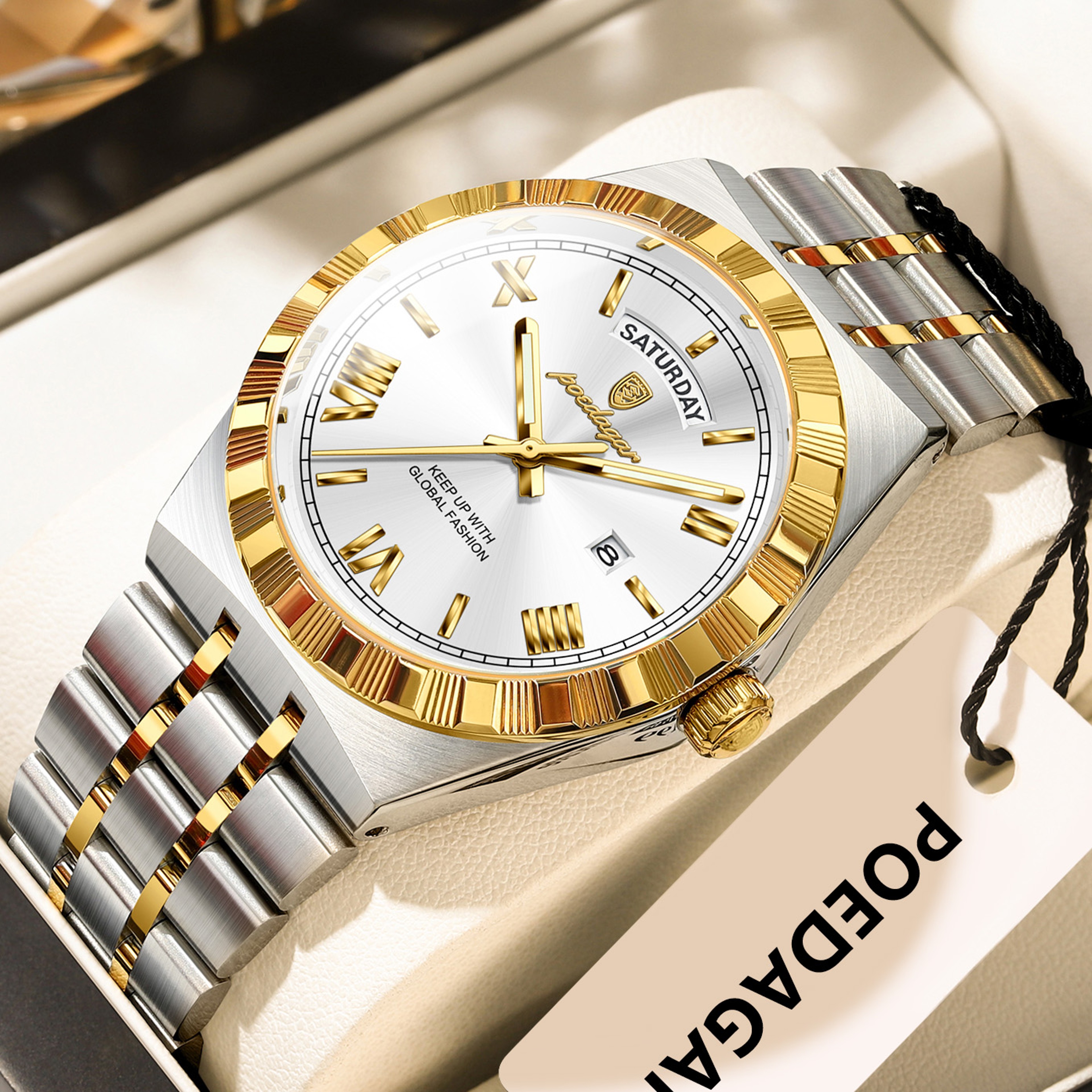 Quartz Business Watches For Men Luxury Fashion Man Wristwatch Waterproof Luminous Stainless Steel C 11