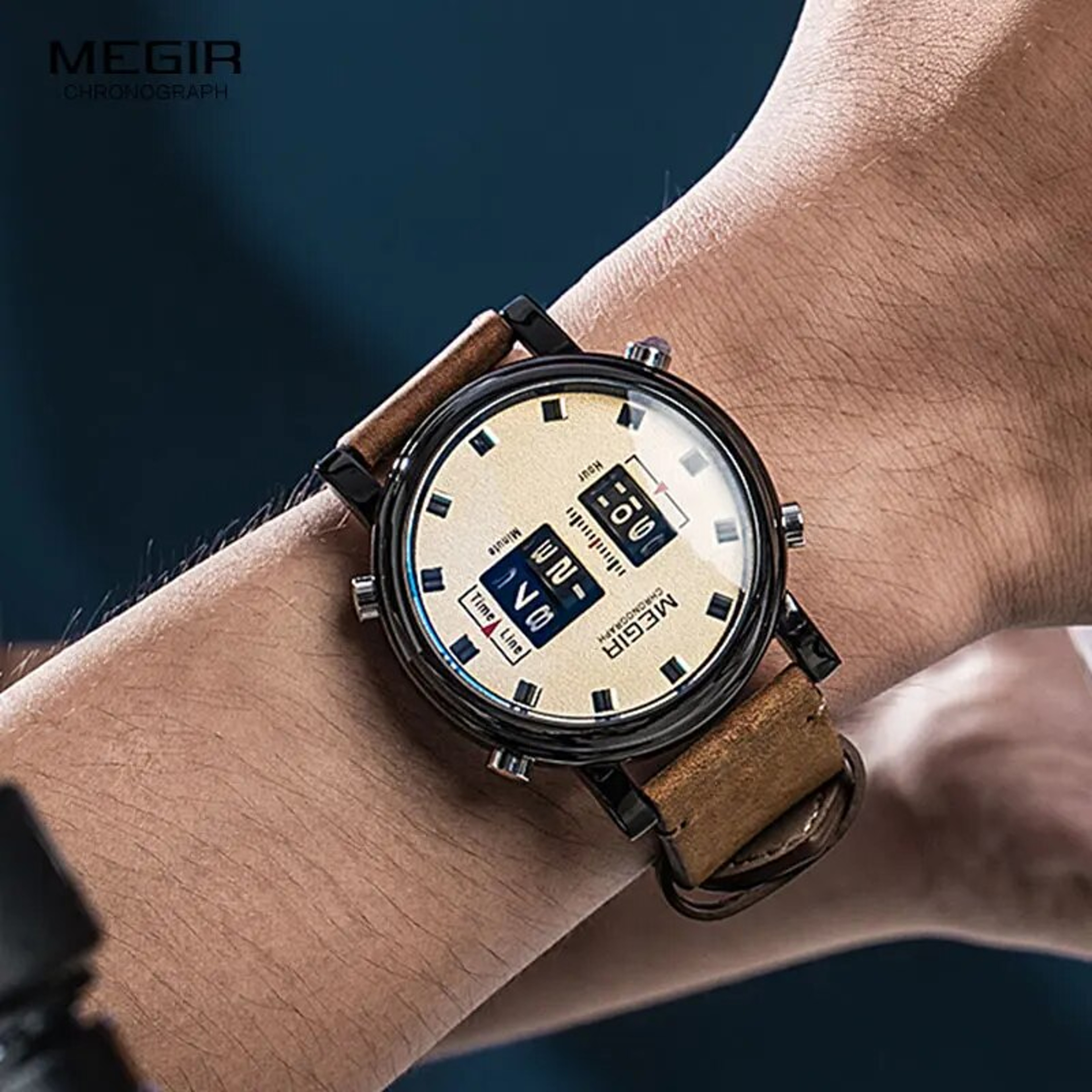Military Sport New Luxury Watches Men Stainless Steel Mesh Strap Wristwatch Pointer Quartz Watch Ma 4