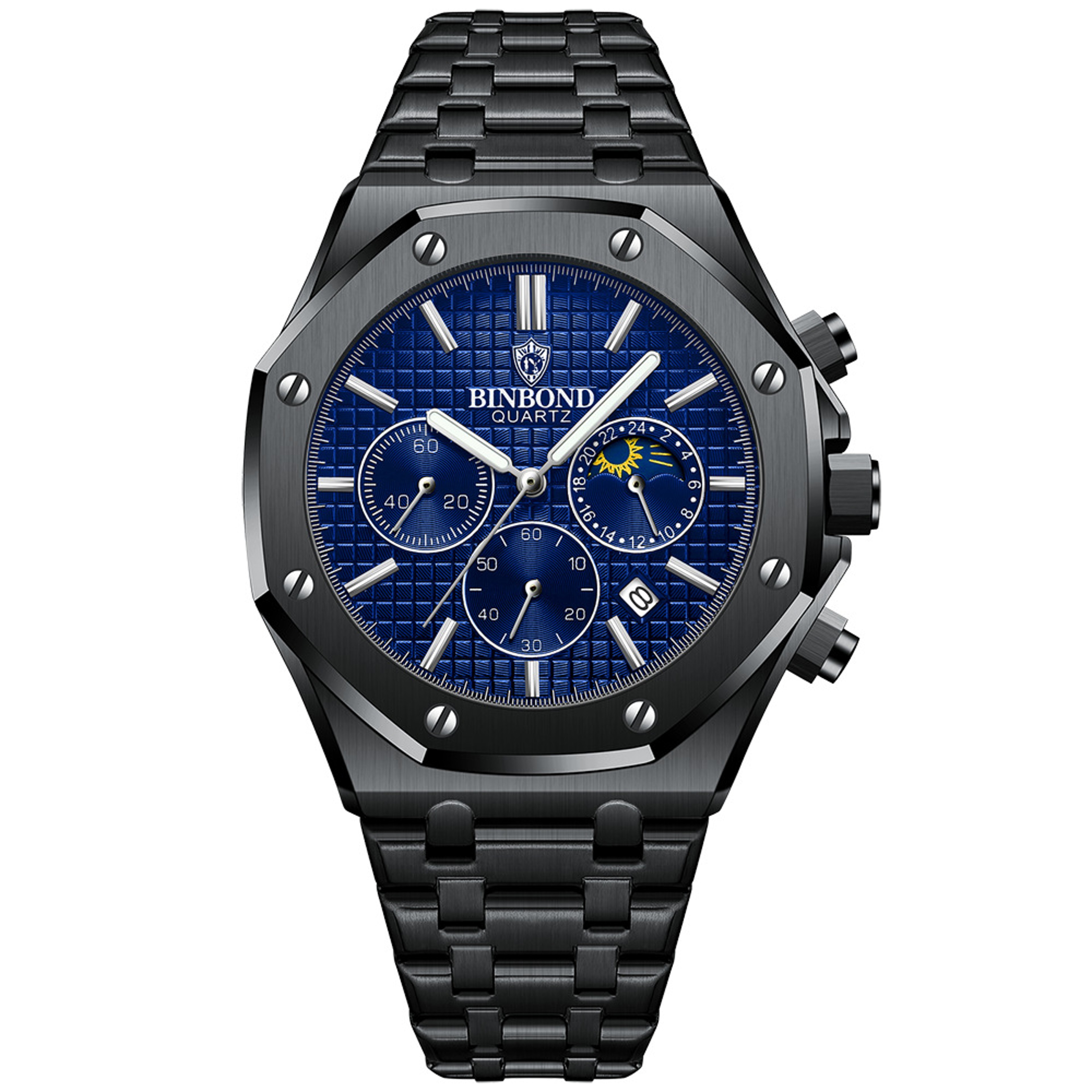 Luxury High Man Quartz Wristwatch Quality Men Watch Waterproof Luminous Stainless Steel Mens Casual 8