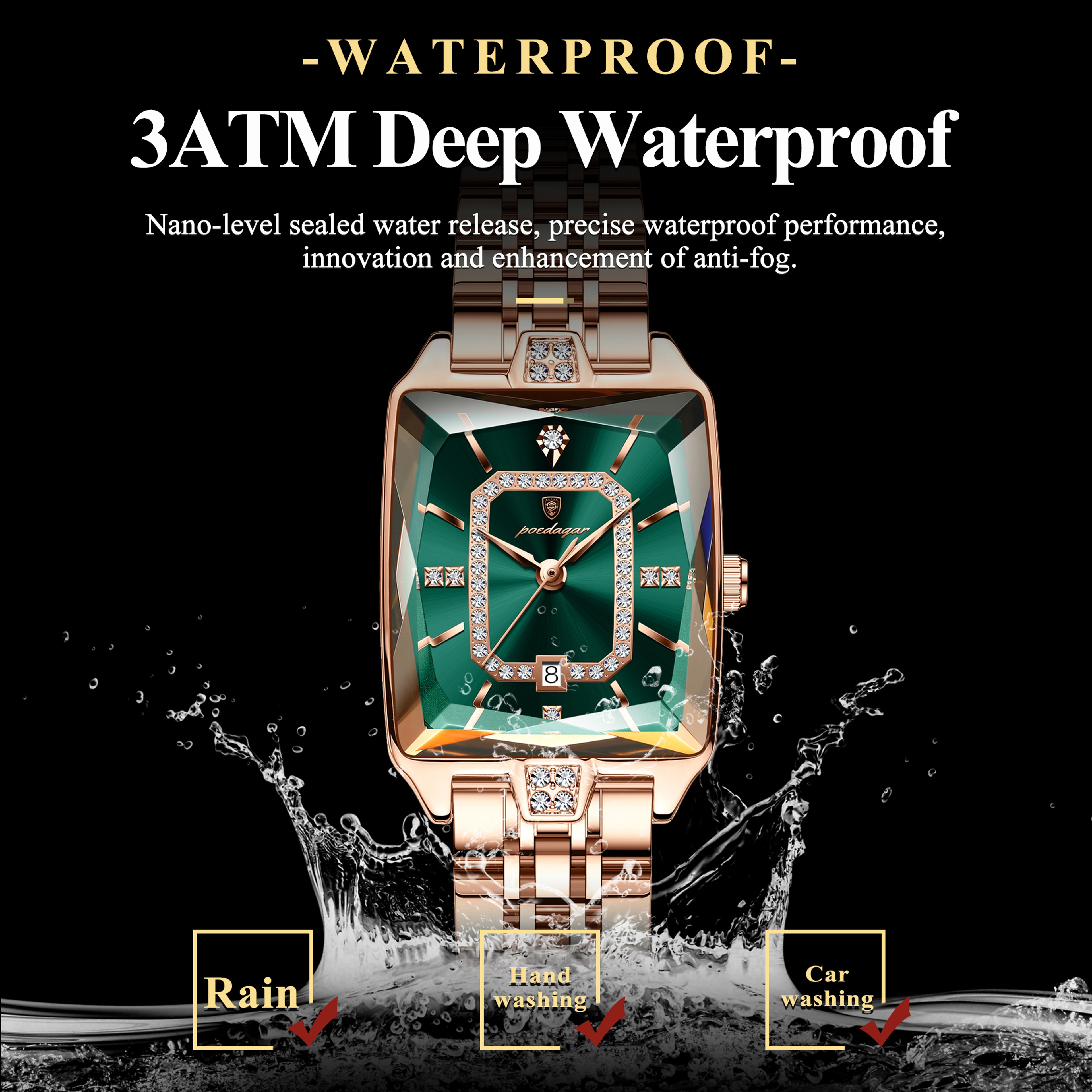 High Quality Ladies Watch Luxury Watch For Woman Waterproof Calendar Stainless Steel Quartz Womens