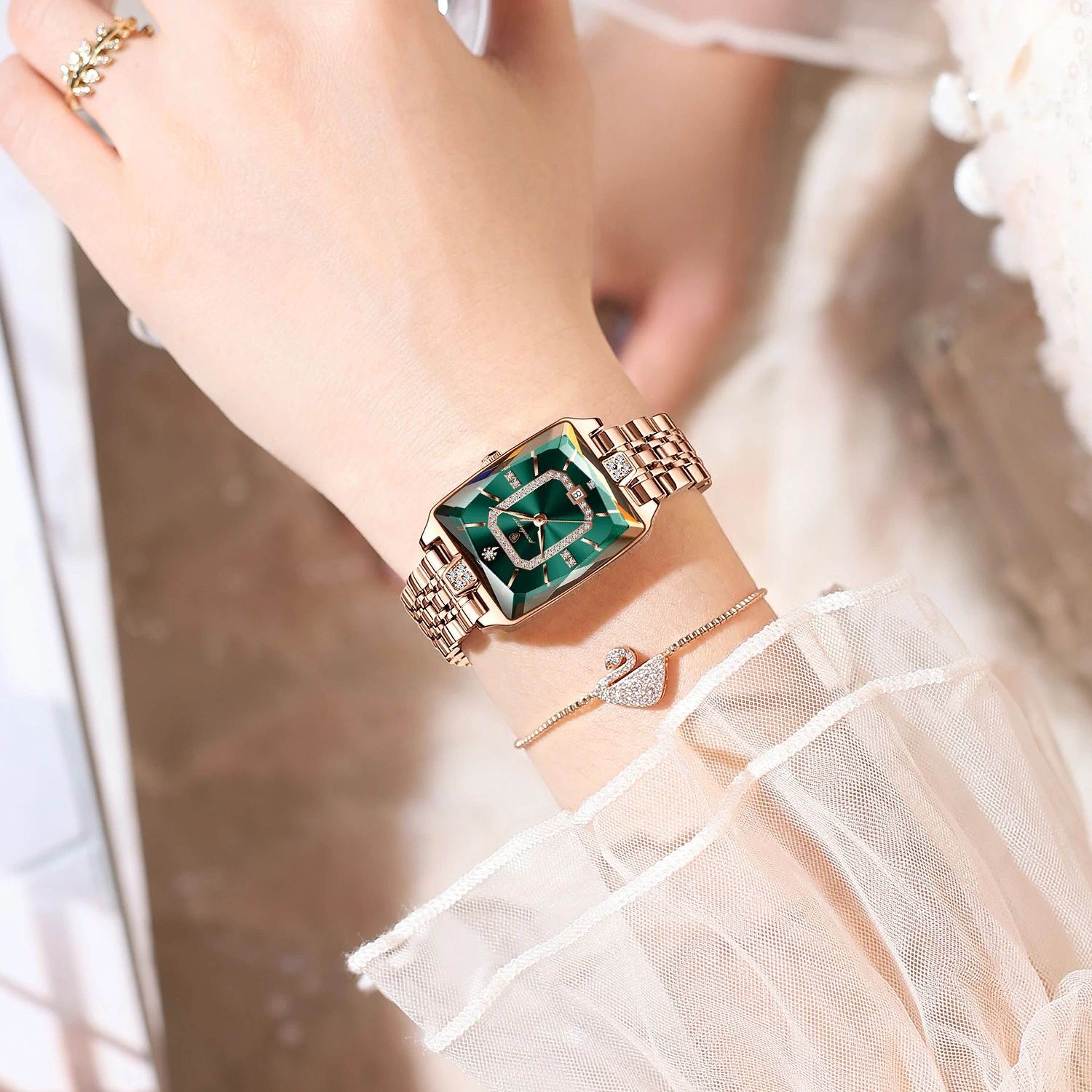 High Quality Ladies Watch Luxury Watch For Woman Waterproof Calendar Stainless Steel Quartz Womens