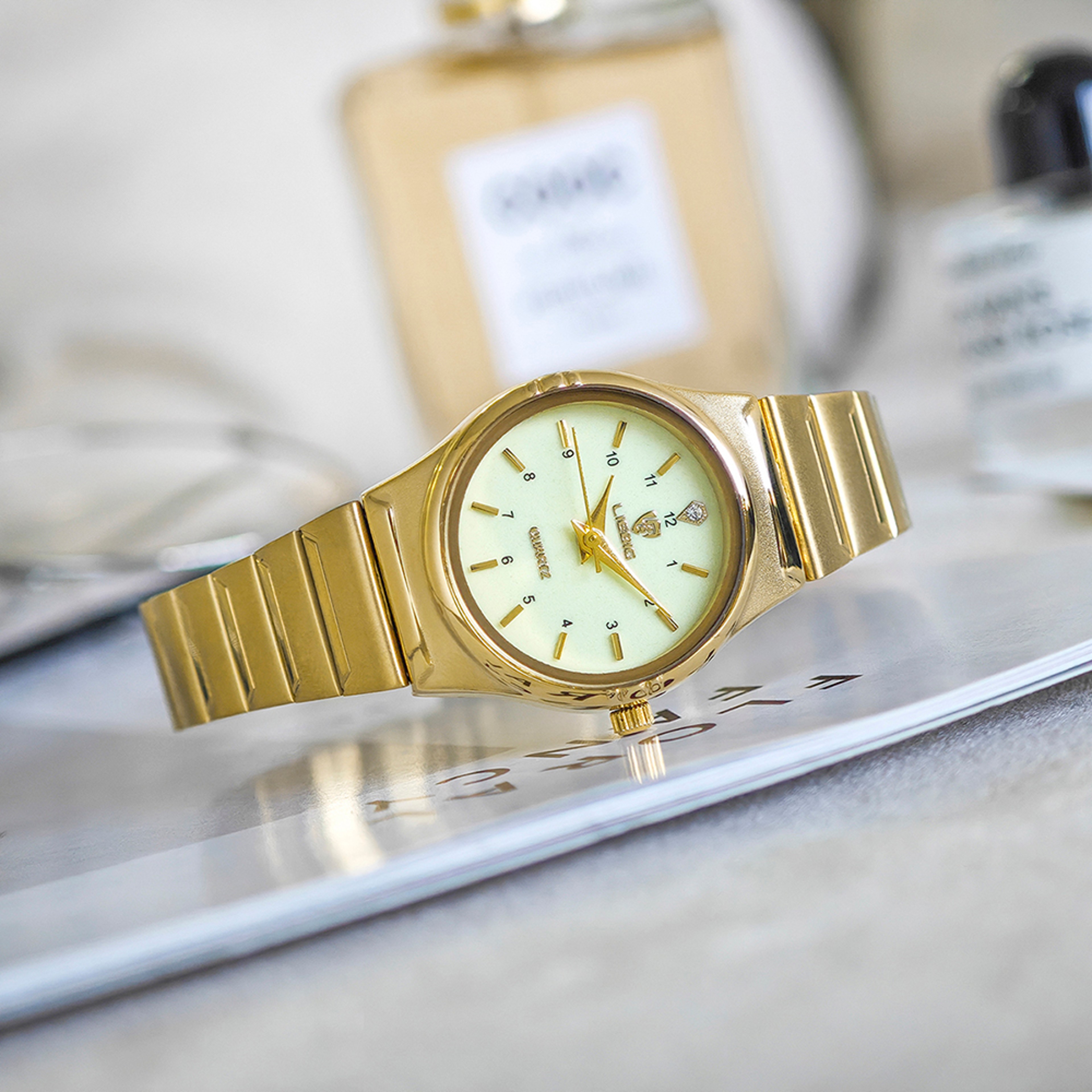 Women Top Brand Watches Luxury Female Stainless Steel Strip Wristwatches Quartz Movement Watch For  1