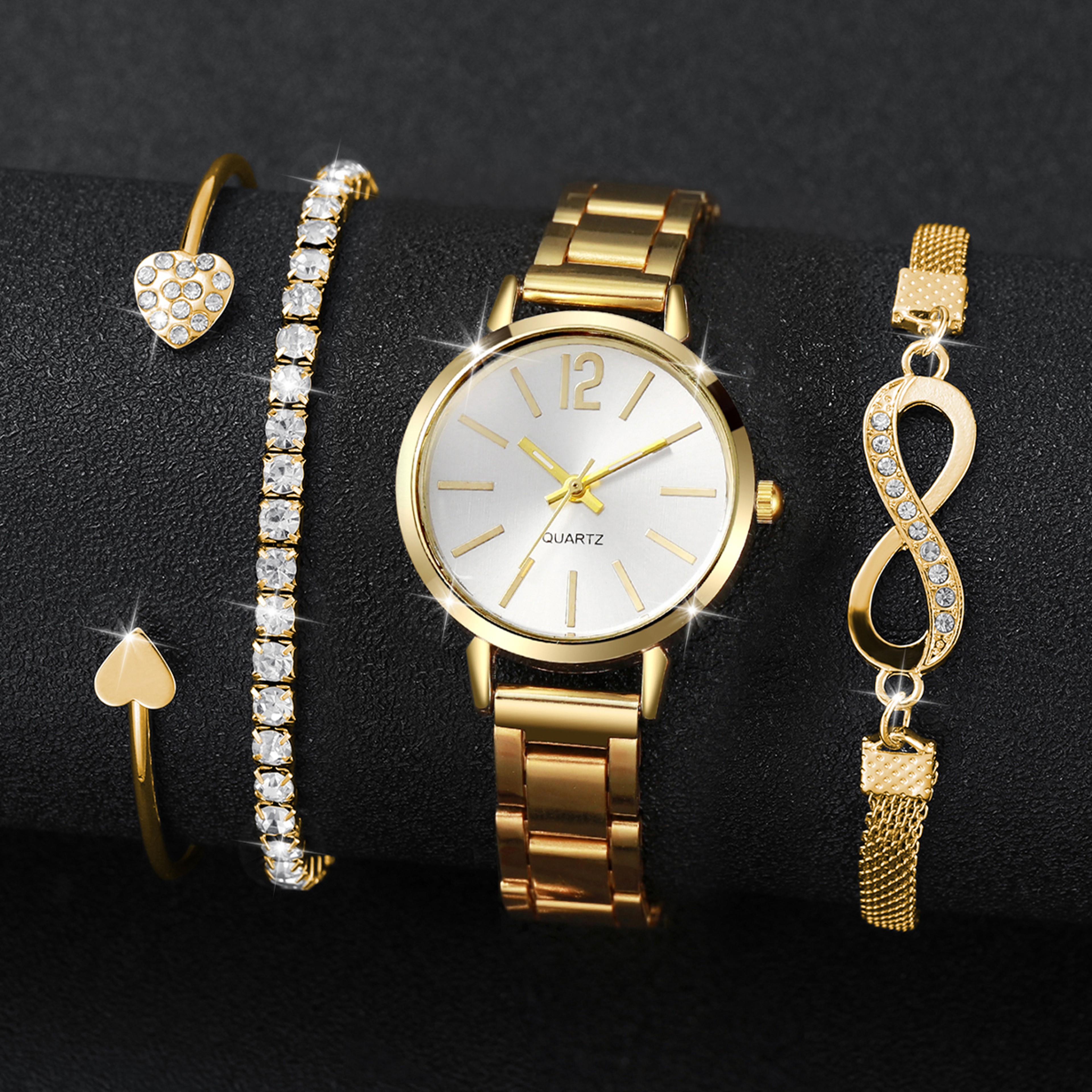 Elegant Womens Light Luxury Quartz Watch Casual Sports Style Stylish Bracelet Watch 1