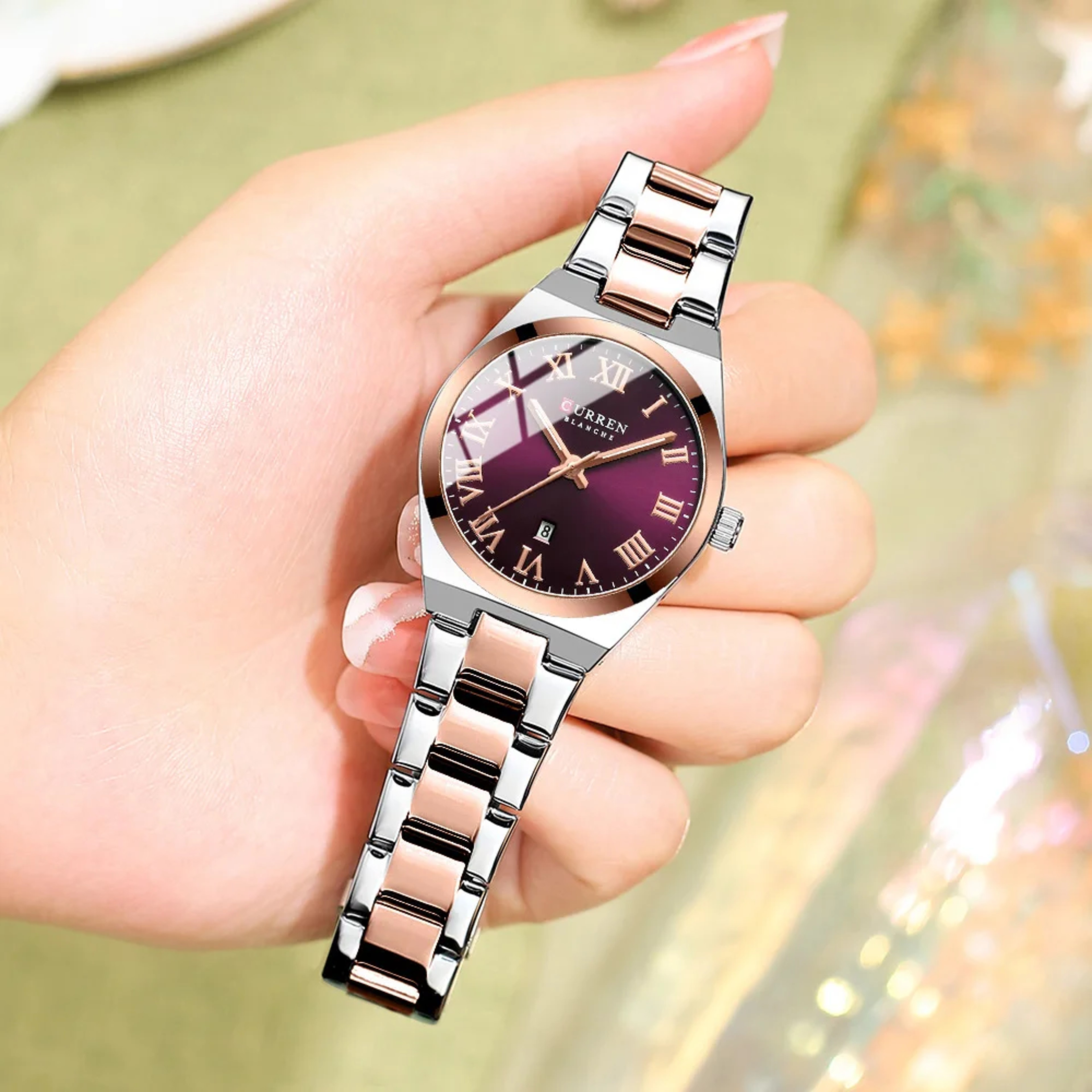 Ladies Watches Waterproof Fashion Dress Watch Stainless Steel Bracelet Analog Watch For Women 1