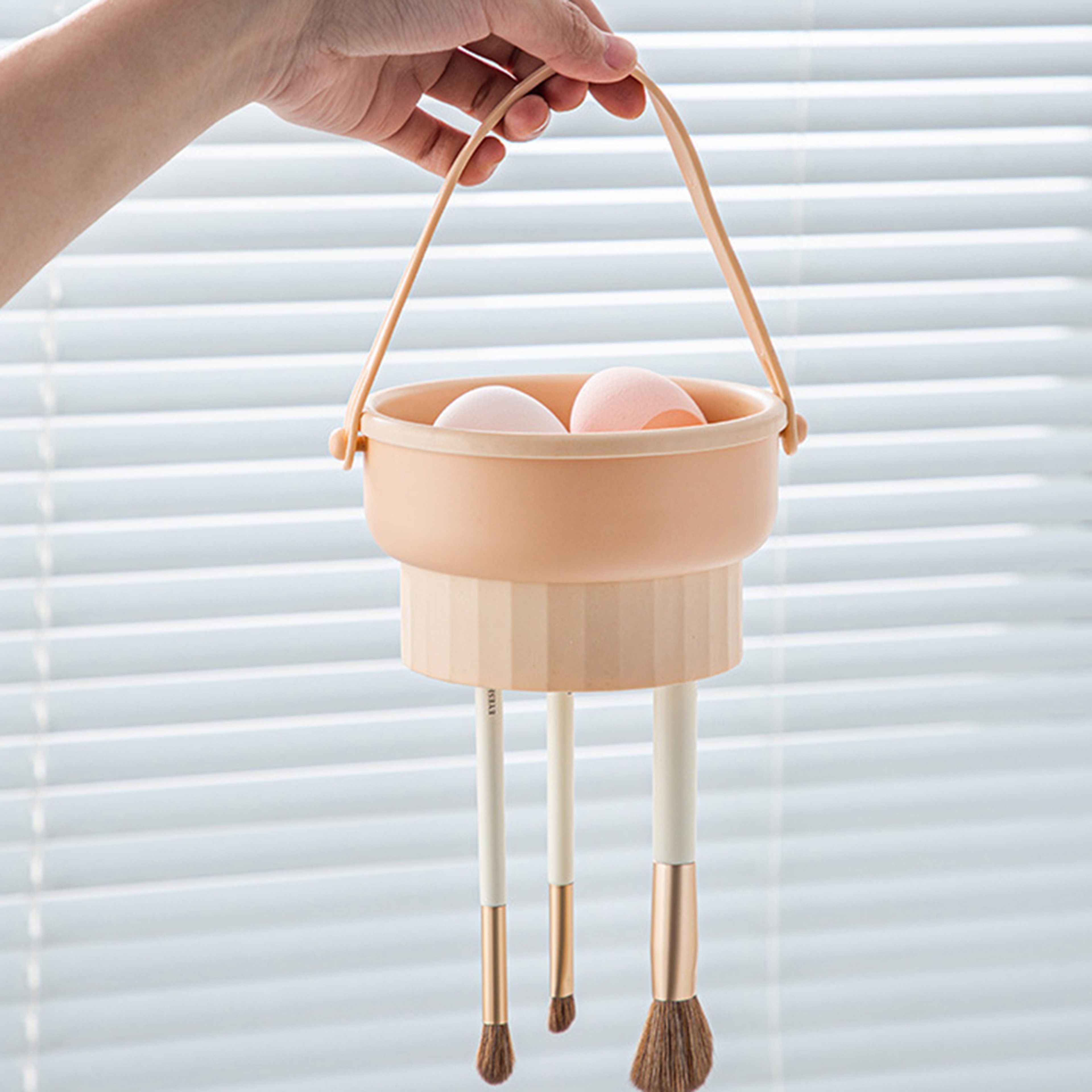Brush Cleaning Tool Storage Set, Beauty Egg Makeup Cleaning, Silicone Drying Shelf – view 8