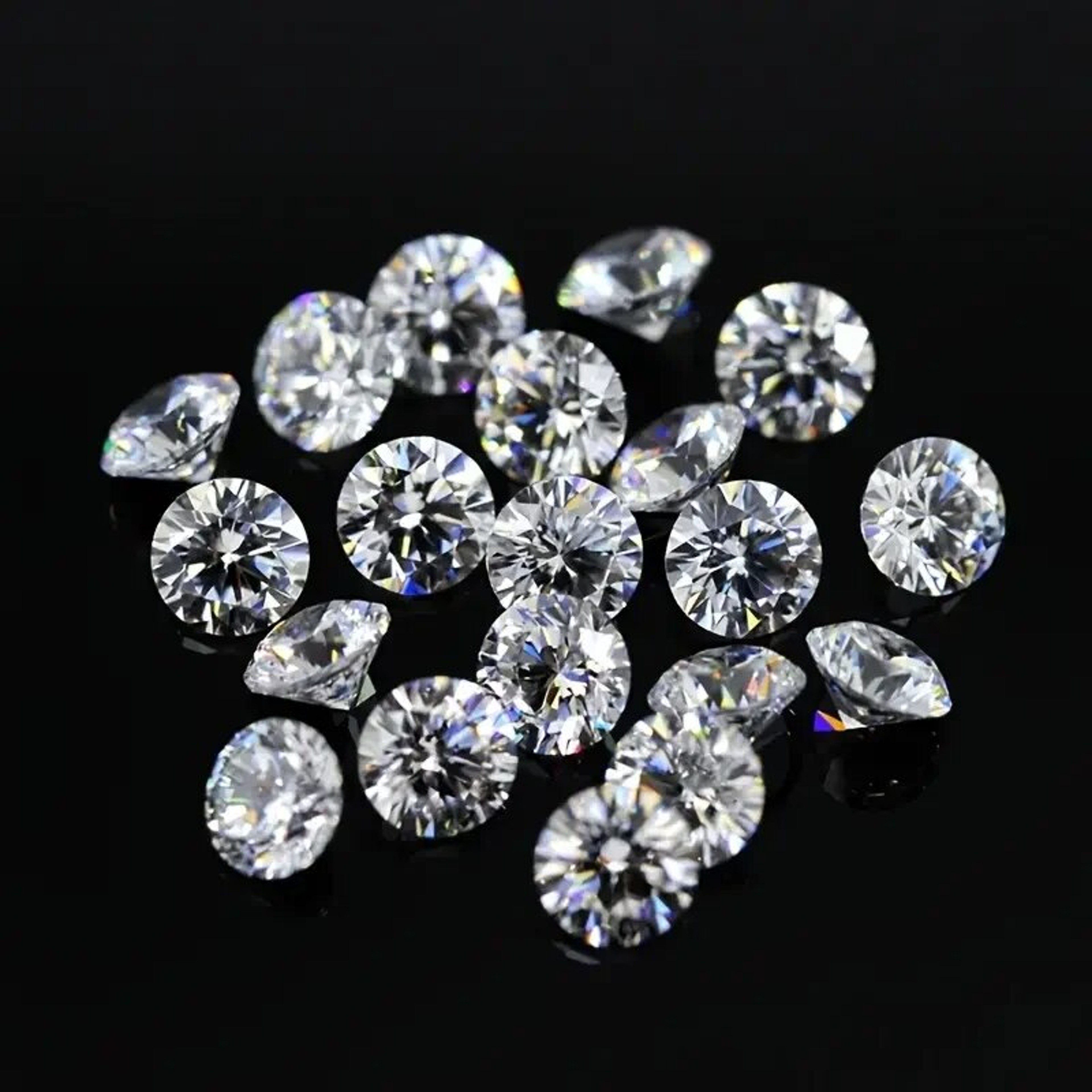 White Round Shape 6mm Cubic Zirconia Stones Brilliant Cut CZ Stones for Jewelry DIY Projects – view 1