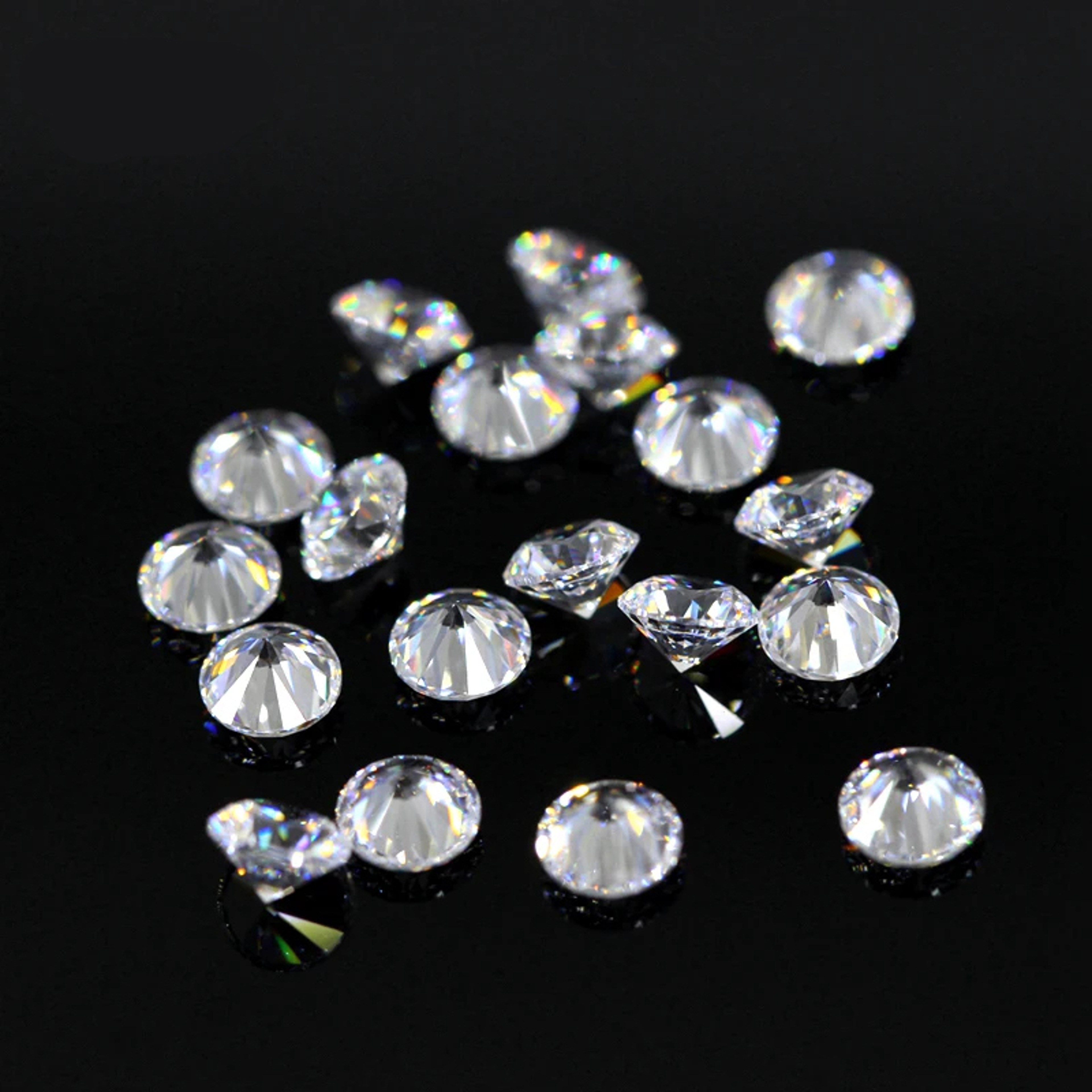 White Round Shape 6mm Cubic Zirconia Stones Brilliant Cut CZ Stones for Jewelry DIY Projects – view 5