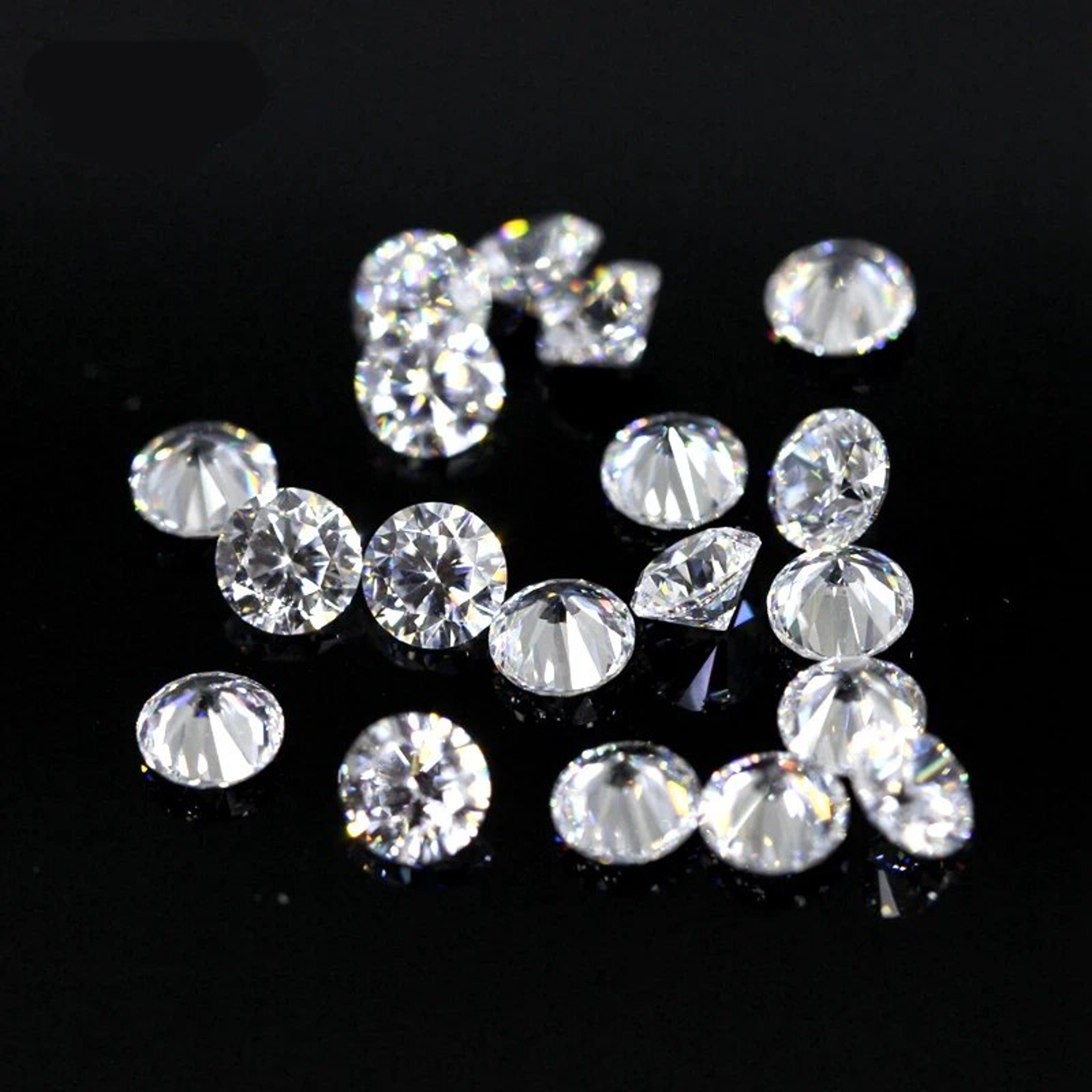 White Round Shape 6mm Cubic Zirconia Stones Brilliant Cut CZ Stones for Jewelry DIY Projects – view 6
